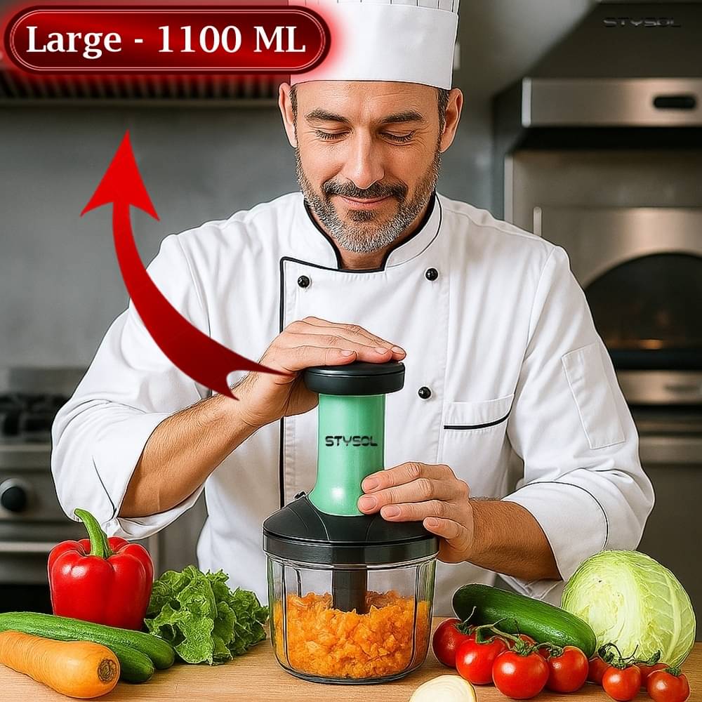 1100 ML Classy Manual Speedy Hand Press Food Push Chopper BPA Free Stainless Steel Blade Onion Chopper for Vegetables Fruits Nuts - Push Chopper 1100 ML Classy Manual Speedy Hand Press Food Push Chopper BPA Free Stainless Steel Blade Onion Chopper for Vegetables Fruits Nuts - Push Chopper