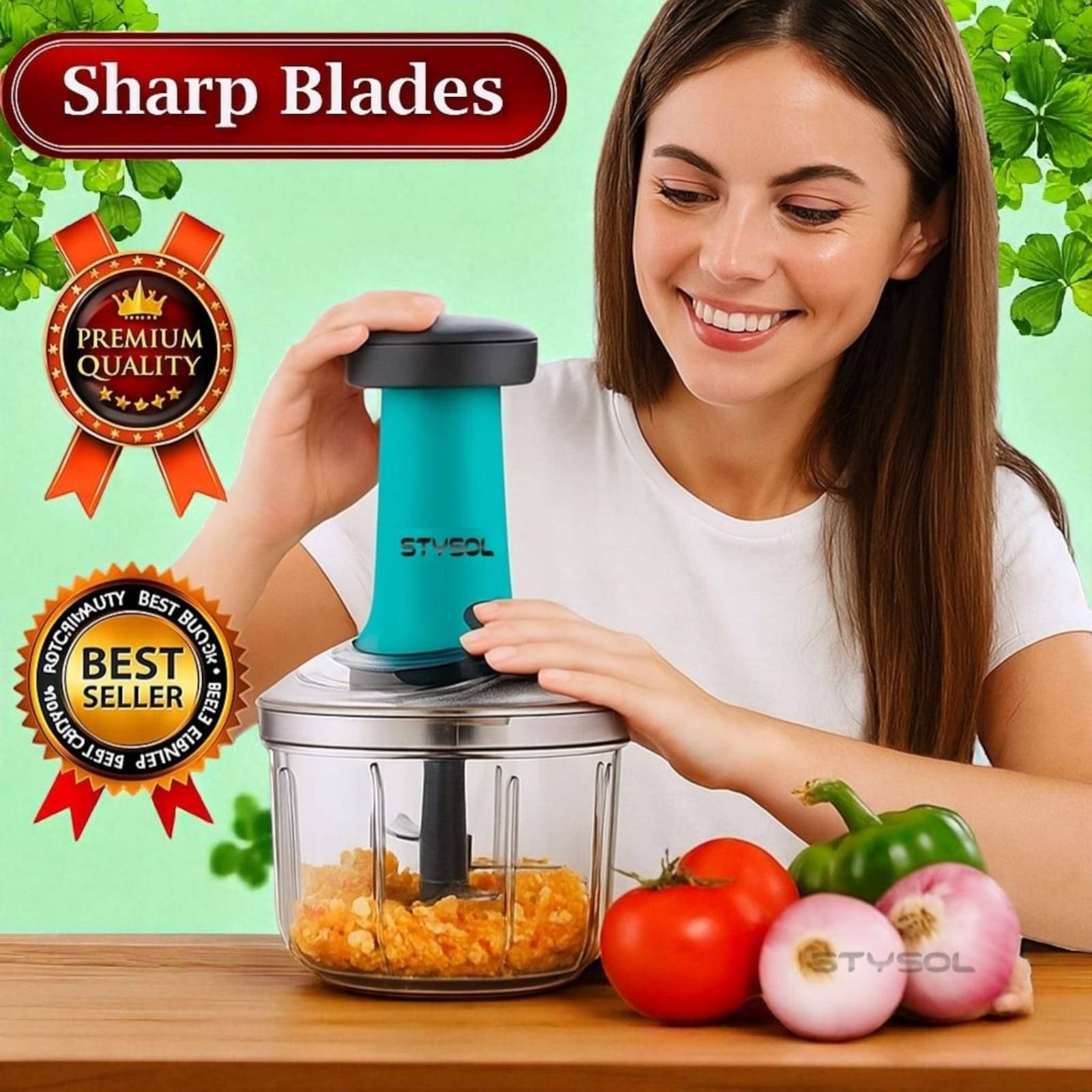 1100 ML Classy Manual Speedy Hand Press Food Push Chopper BPA Free Stainless Steel Blade Onion Chopper for Vegetables Fruits Nuts - Push Chopper 1100 ML Classy Manual Speedy Hand Press Food Push Chopper BPA Free Stainless Steel Blade Onion Chopper for Vegetables Fruits Nuts - Push Chopper