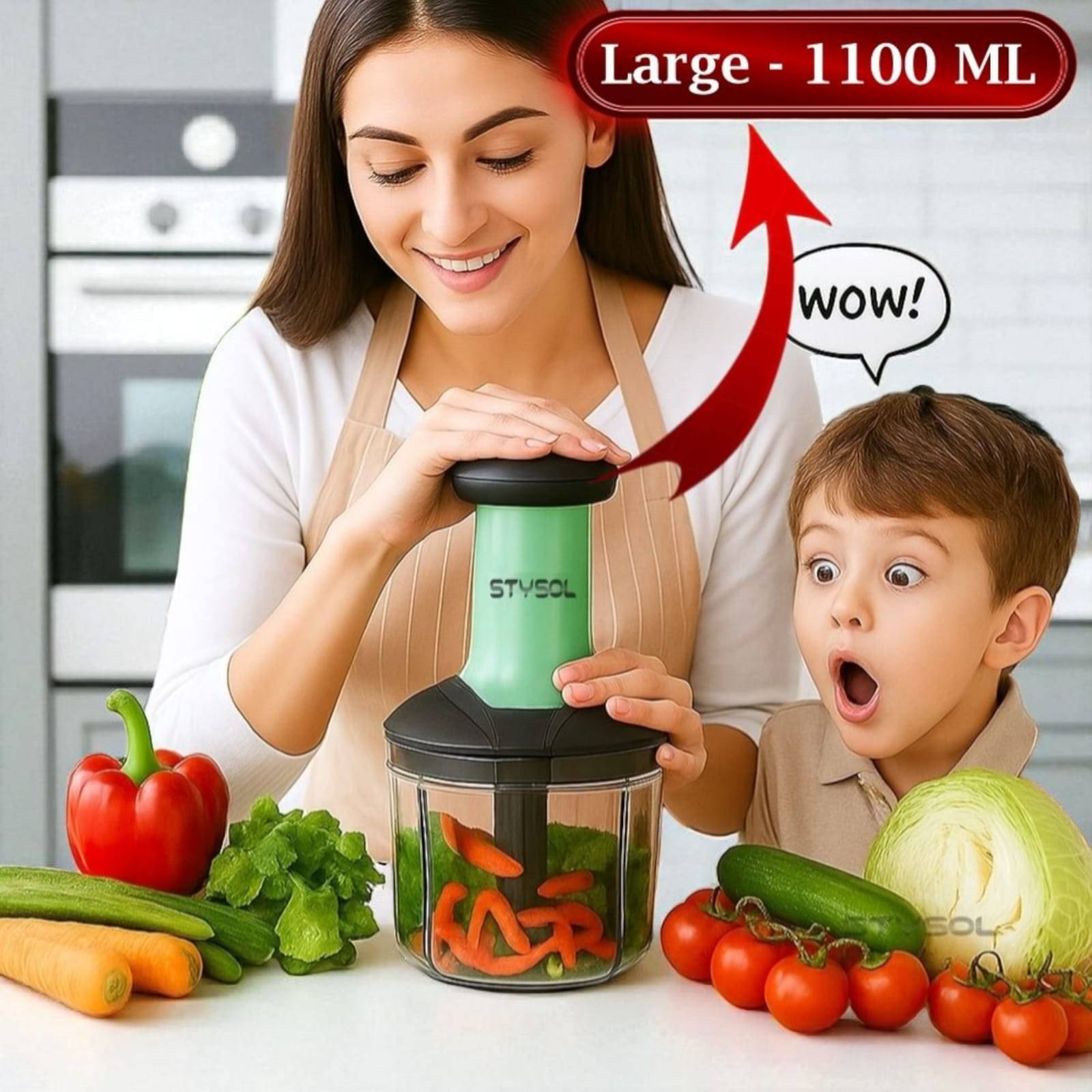 1100 ML Classy Manual Speedy Hand Press Food Push Chopper BPA Free Stainless Steel Blade Onion Chopper for Vegetables Fruits Nuts - Push Chopper 1100 ML Classy Manual Speedy Hand Press Food Push Chopper BPA Free Stainless Steel Blade Onion Chopper for Vegetables Fruits Nuts - Push Chopper