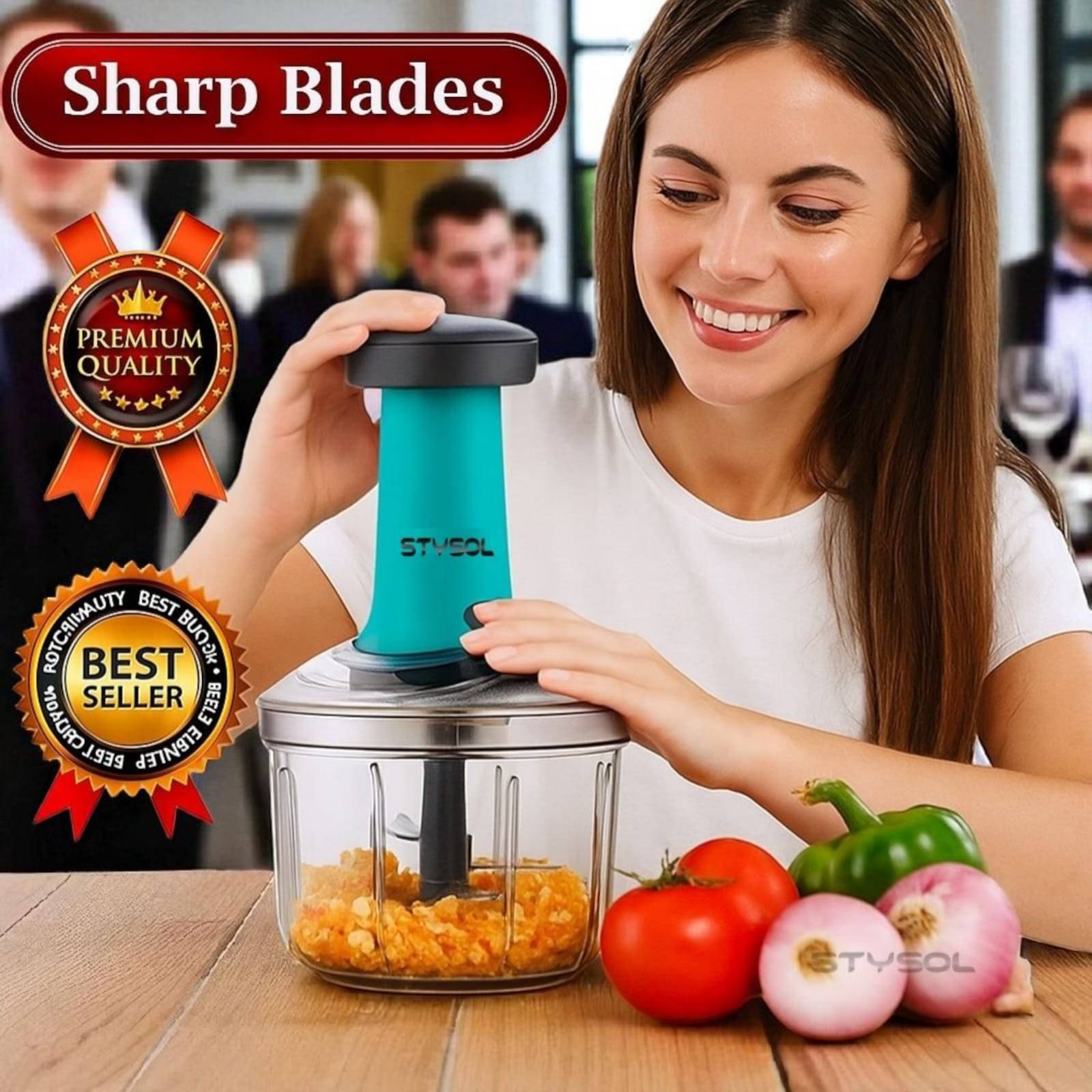 1100ml Premium Large Push Chopper 6 Blades Onion Chopper Vegetable Cutter Vegetable Chopper Chopper Cutter Onion Cutters Dry Fruit Cutter Veg Cutter Garlic Chopper Hand Chopper Handy Chopper 1100ml Premium Large Push Chopper 6 Blades Onion Chopper Vegetable Cutter Vegetable Chopper Chopper Cutter Onion Cutters Dry Fruit Cutter Veg Cutter Garlic Chopper Hand Chopper Handy Chopper