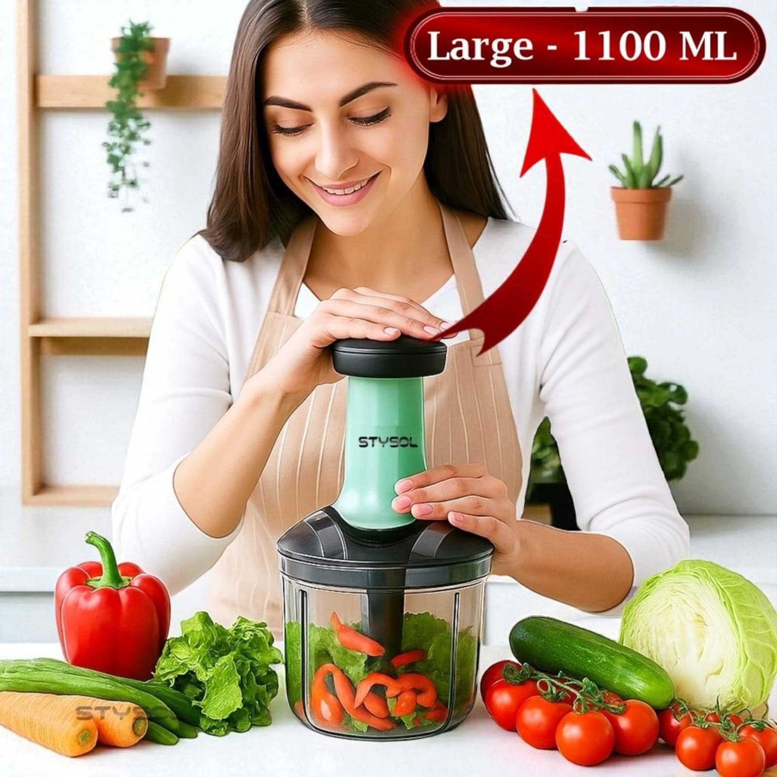 1100ml Premium Large Push Chopper 6 Blades Onion Chopper Vegetable Cutter Vegetable Chopper Chopper Cutter Onion Cutters Dry Fruit Cutter Veg Cutter Garlic Chopper Hand Chopper Handy Chopper 1100ml Premium Large Push Chopper 6 Blades Onion Chopper Vegetable Cutter Vegetable Chopper Chopper Cutter Onion Cutters Dry Fruit Cutter Veg Cutter Garlic Chopper Hand Chopper Handy Chopper