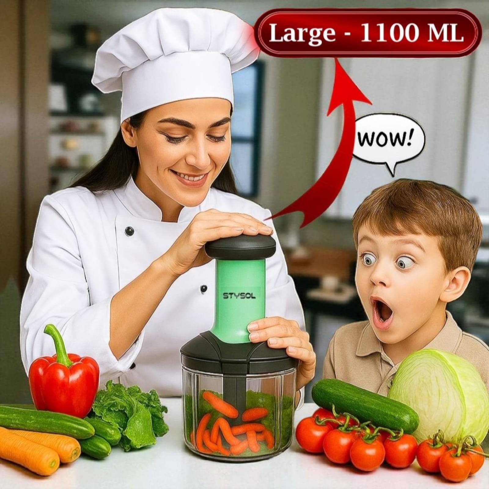 1100ml Premium Large Push Chopper 6 Blades Onion Chopper Vegetable Cutter Vegetable Chopper Chopper Cutter Onion Cutters Dry Fruit Cutter Veg Cutter Garlic Chopper Hand Chopper Handy Chopper 1100ml Premium Large Push Chopper 6 Blades Onion Chopper Vegetable Cutter Vegetable Chopper Chopper Cutter Onion Cutters Dry Fruit Cutter Veg Cutter Garlic Chopper Hand Chopper Handy Chopper