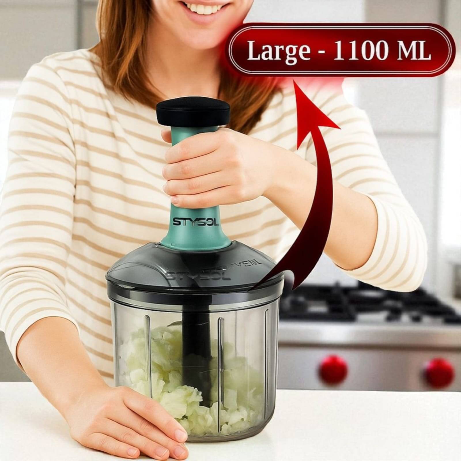 1100ml Premium Large Push Chopper 6 Blades Onion Chopper Vegetable Cutter Vegetable Chopper Chopper Cutter Onion Cutters Dry Fruit Cutter Veg Cutter Garlic Chopper Hand Chopper Handy Chopper 1100ml Premium Large Push Chopper 6 Blades Onion Chopper Vegetable Cutter Vegetable Chopper Chopper Cutter Onion Cutters Dry Fruit Cutter Veg Cutter Garlic Chopper Hand Chopper Handy Chopper
