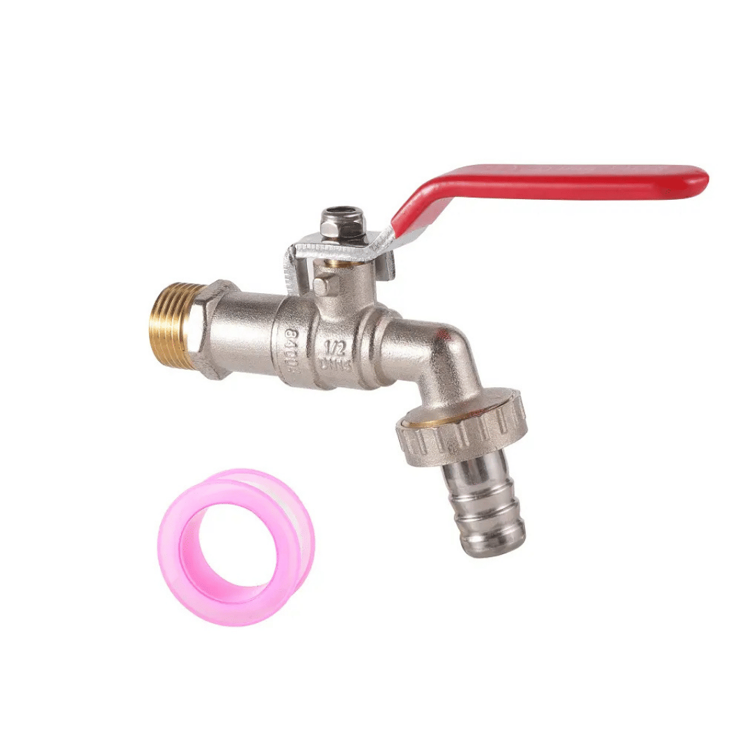 BATHONIX Brass Nozzle 1/2" Nozzle Tap for Washing Machine Brass Bathroom Tap (Bib Cock) BATHONIX Brass Nozzle 1/2" Nozzle Tap for Washing Machine Brass Bathroom Tap (Bib Cock)