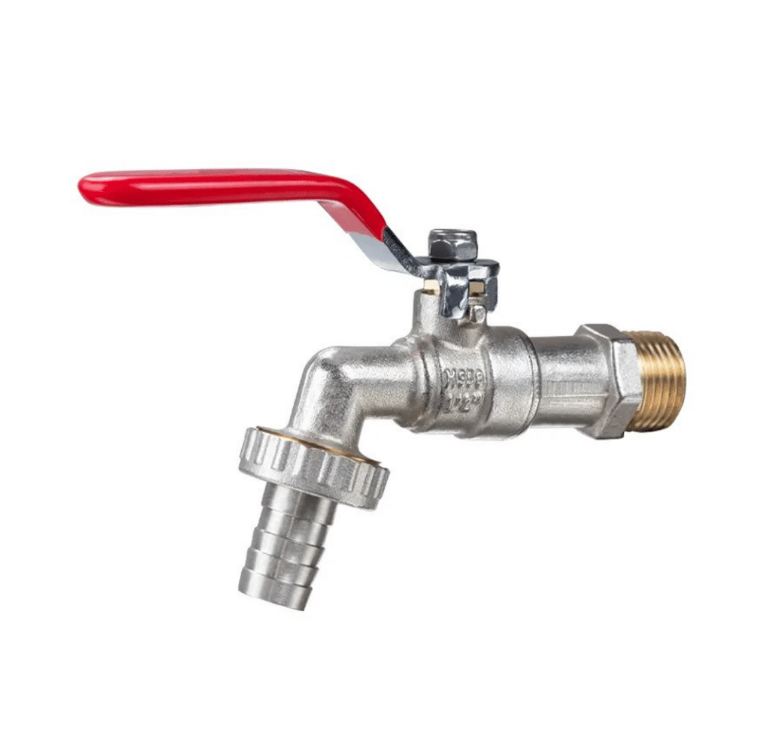 BATHONIX Full Brass Nozzle Tap for Outside Garden Watering Brass Bathroom Tap (Bib Cock)