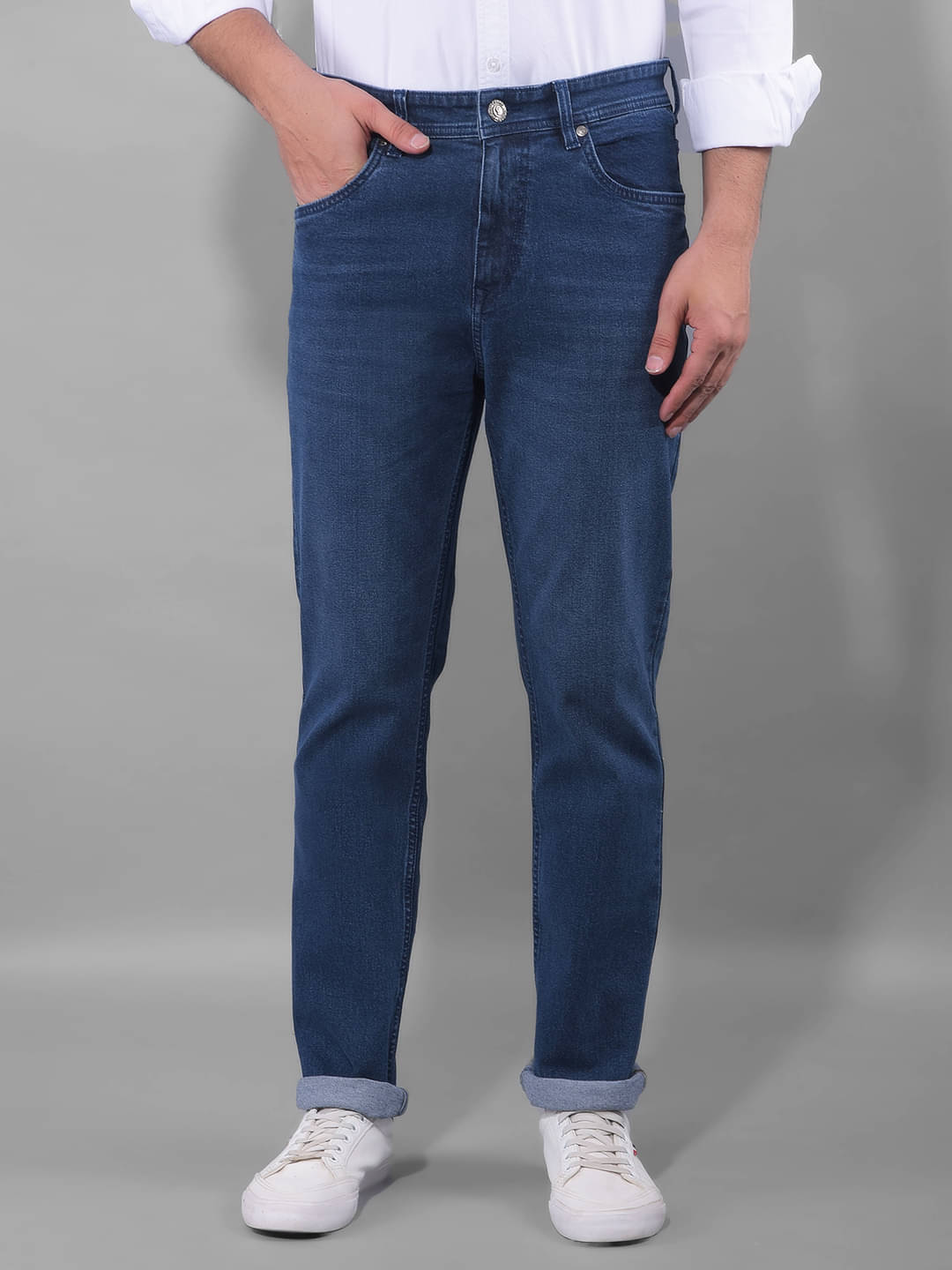     			Canary London Slim Fit Washed Men's Jeans - Blue ( Pack of 1 )