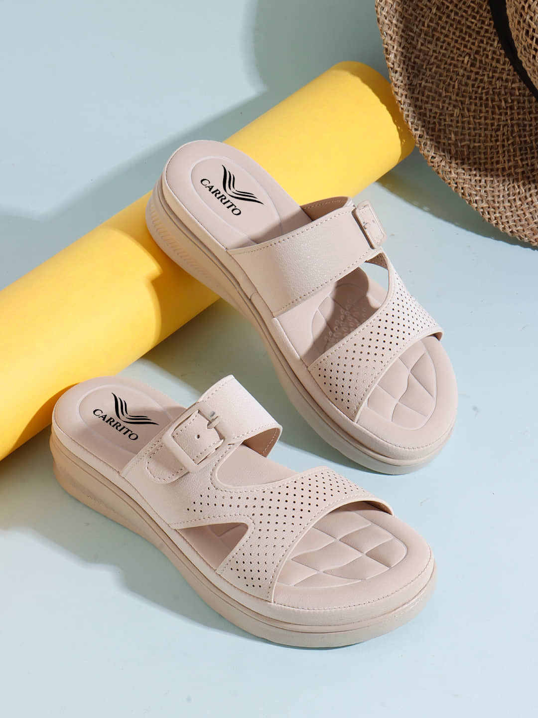 Carrito Cream Women's Sandal Heels - Heels | Buy online on ZillyBuy