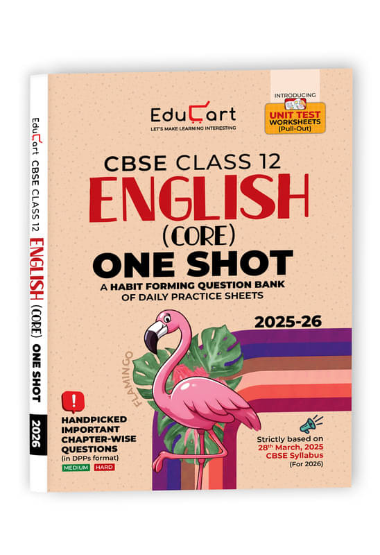     			Educart CBSE Class 12 English Core One Shot Question Bank 2026 (Includes PYQs for 2025-26)