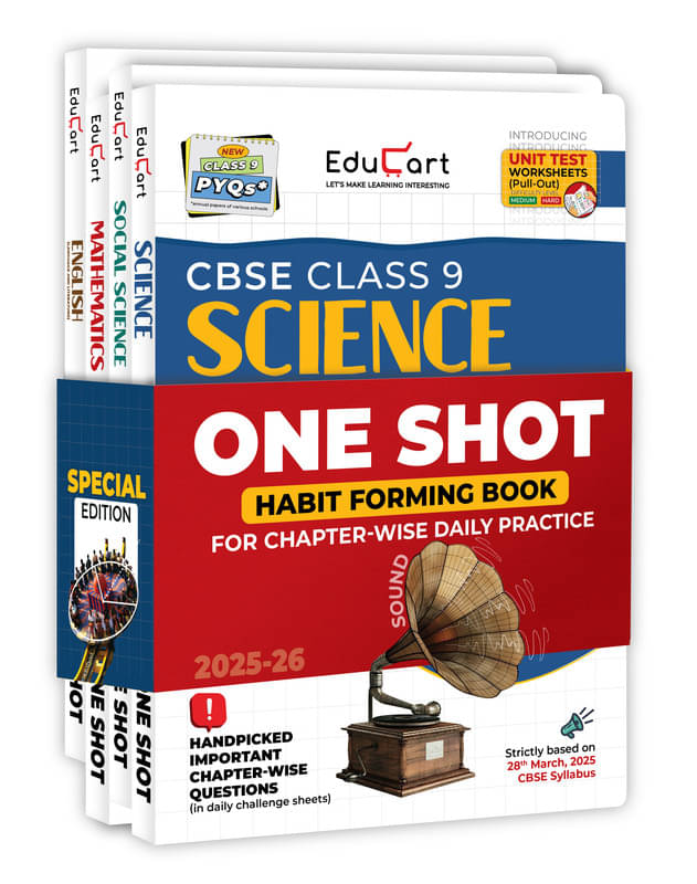 Educart CBSE Class 9 One Shot Question Bank 2025-26 Science, Mathematics, Social Science and English (Updated for 2026 Exam) 4 Book Bundle Educart CBSE Class 9 One Shot Question Bank 2025-26 Science, Mathematics, Social Science and English (Updated for 2026 Exam) 4 Book Bundle