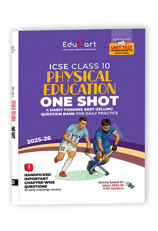     			Educart ICSE Class 10 One-shot Question Bank 2026 Physical Education (strictly for 2025-26 boards)