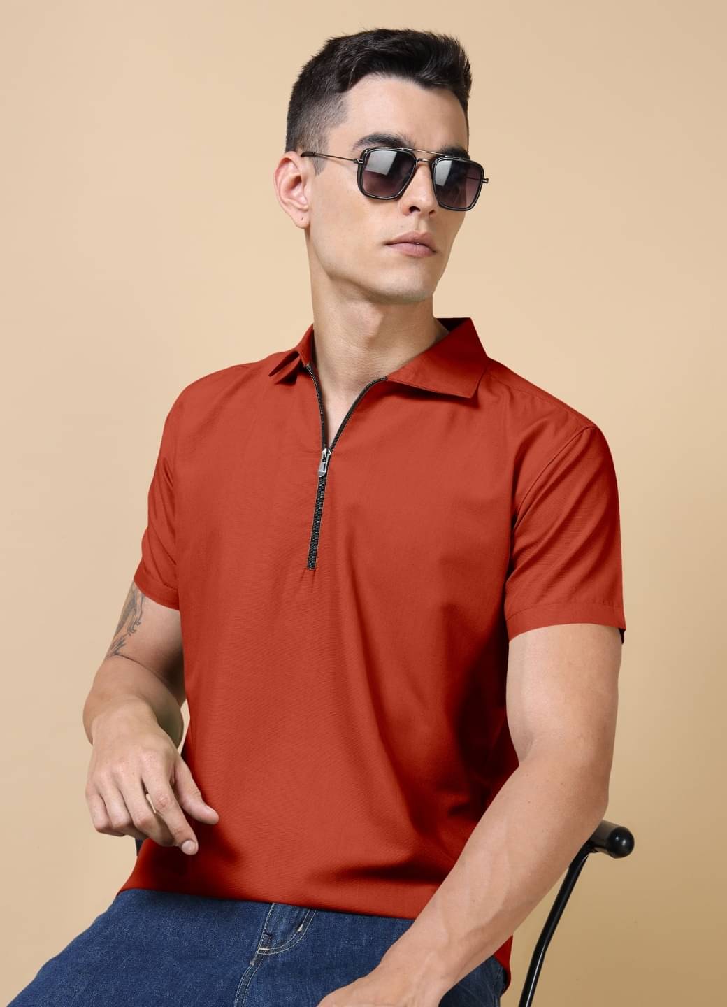 Ethnic Trendz Orange Cotton Blend Men's Regular Kurta ( Pack of 1 ) Ethnic Trendz Orange Cotton Blend Men's Regular Kurta ( Pack of 1 )