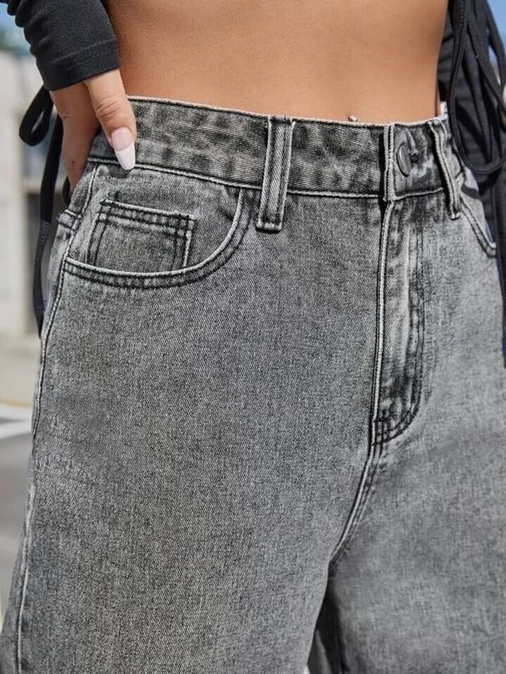     			FLYING GIRLS Women's Relaxed Fit Mid-Rise Jeans ( Grey )