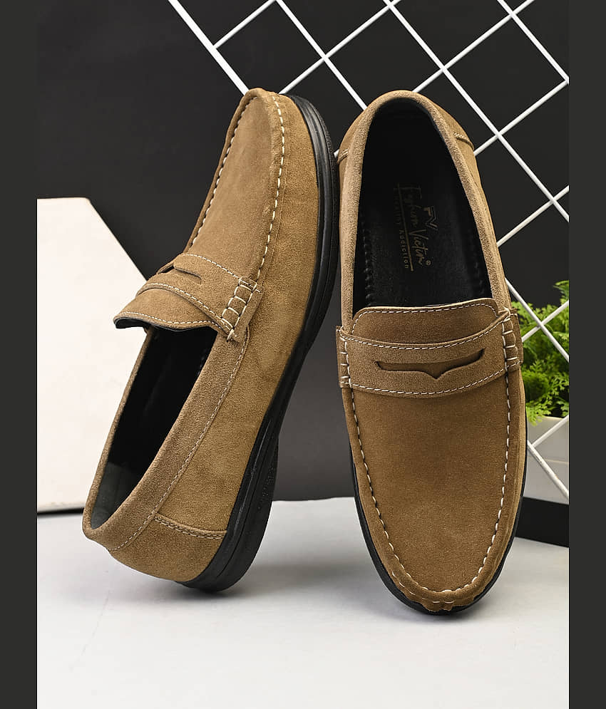 Fashion Victim Beige Men's Slip on Shoes - Formal Shoes | Buy online on ZillyBuy