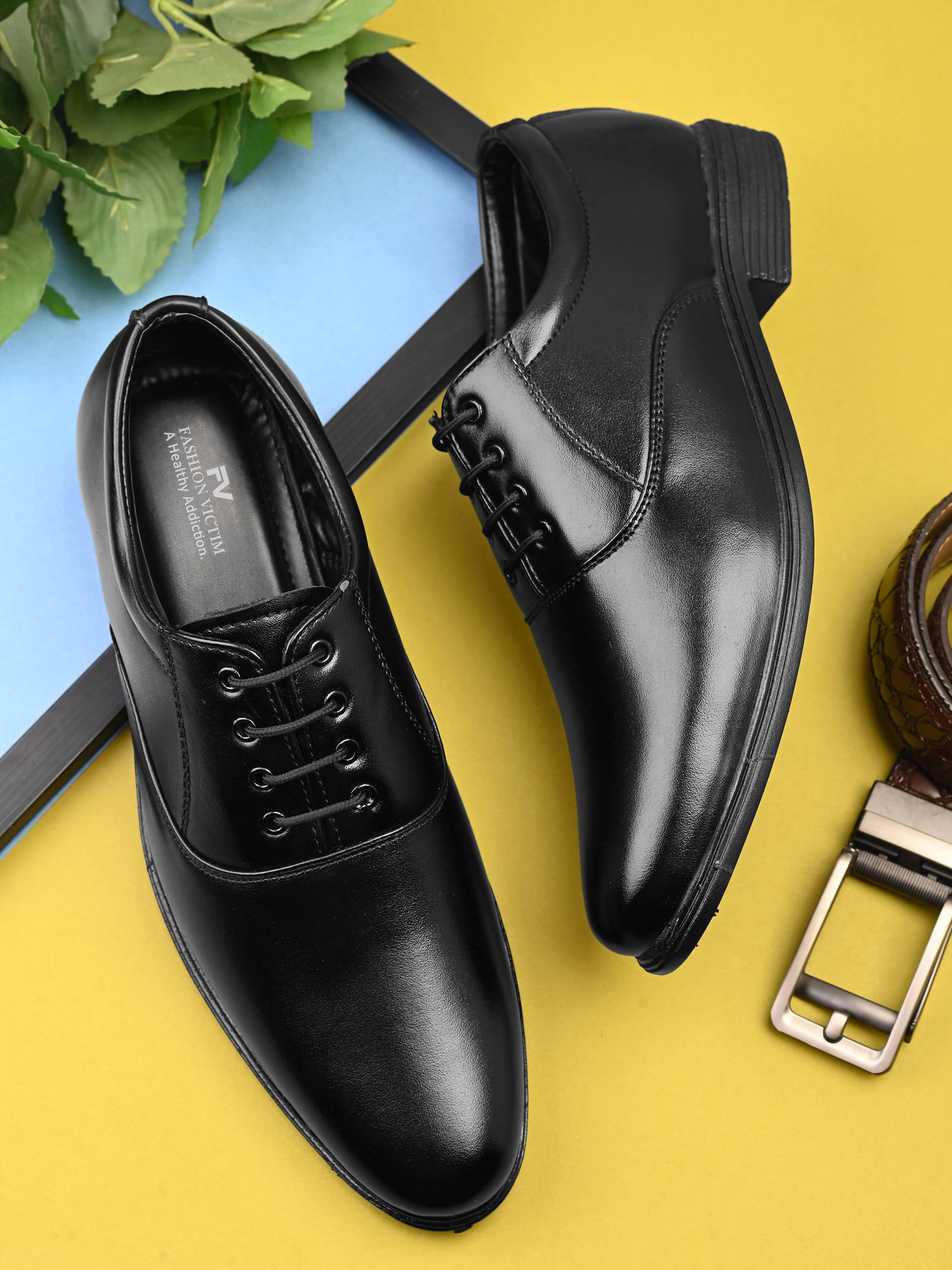     			Fashion Victim Black Men's Oxford Formal Shoes