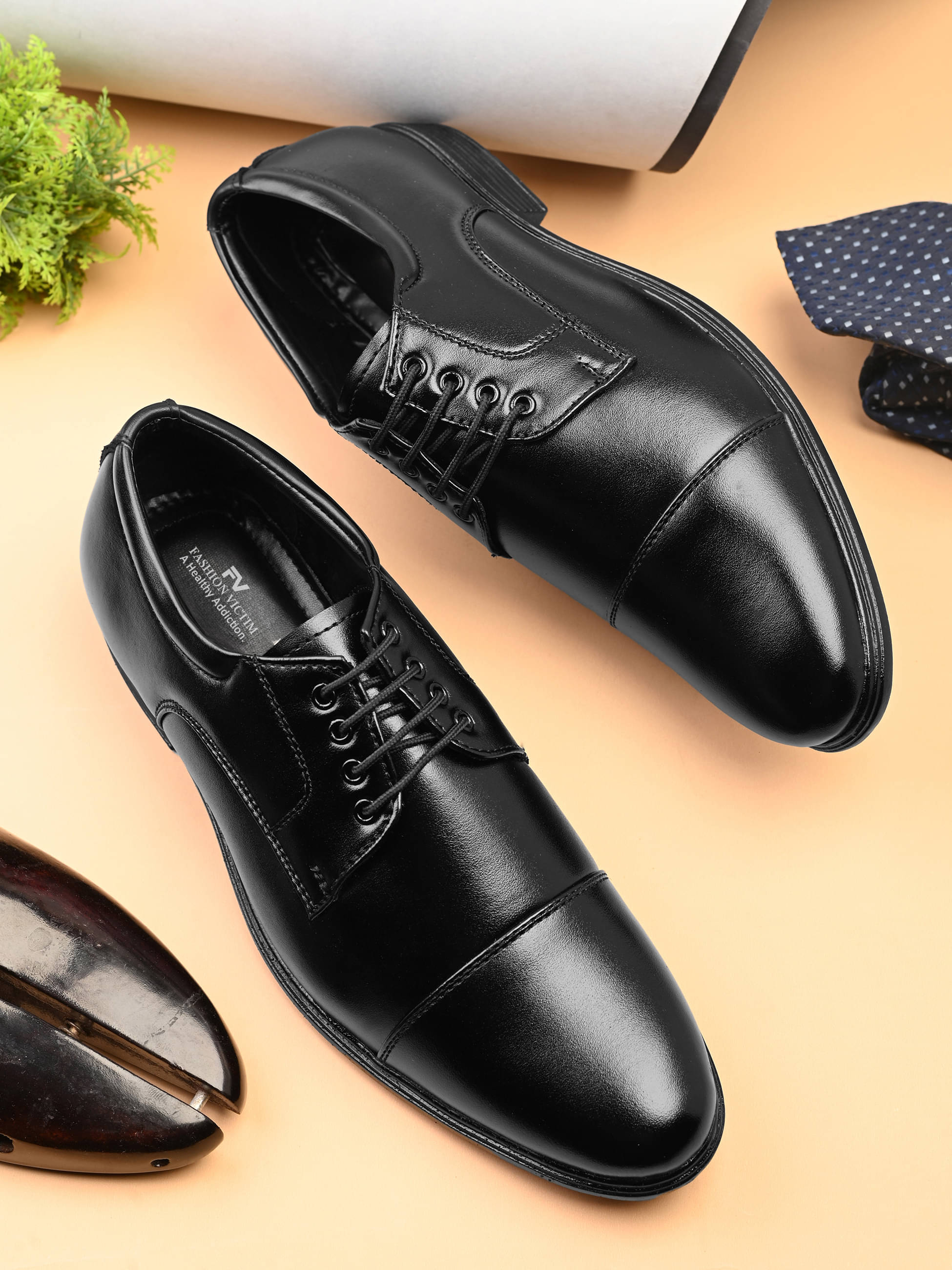     			Fashion Victim Black Men's Oxford Formal Shoes