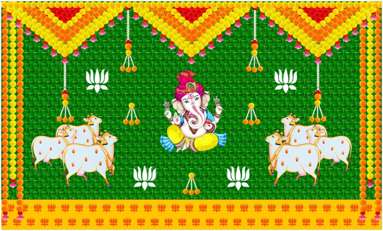 Festive Backdrop Decorative Curtain Cloth For decoration wedding Subh Annaprasan (7 x 5 ) ft Festive Backdrop Decorative Curtain Cloth For decoration wedding Subh Annaprasan (7 x 5 ) ft