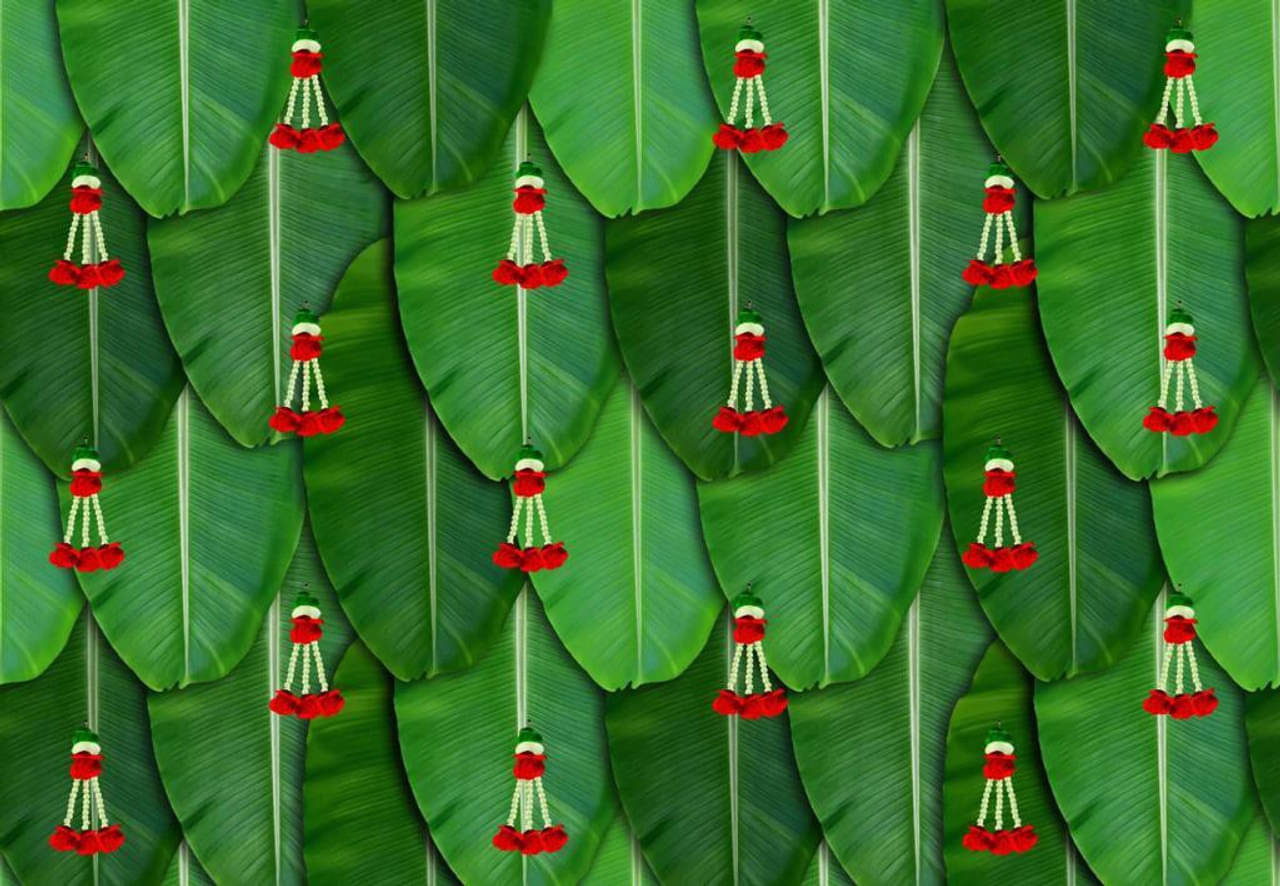     			Festive Backdrop Decorative Curtain Cloth For decoration wedding Subh Annaprasan (5 x 5 ) ft