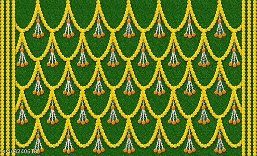     			Festive Backdrop Decorative Curtain Cloth For katha Pooja decoration wedding haldi (7 x 5 ) ft
