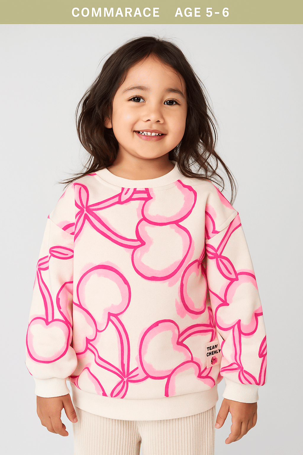     			HARPITA Pack of 1 Baby Girls Fleece Sweatshirt ( Cream )