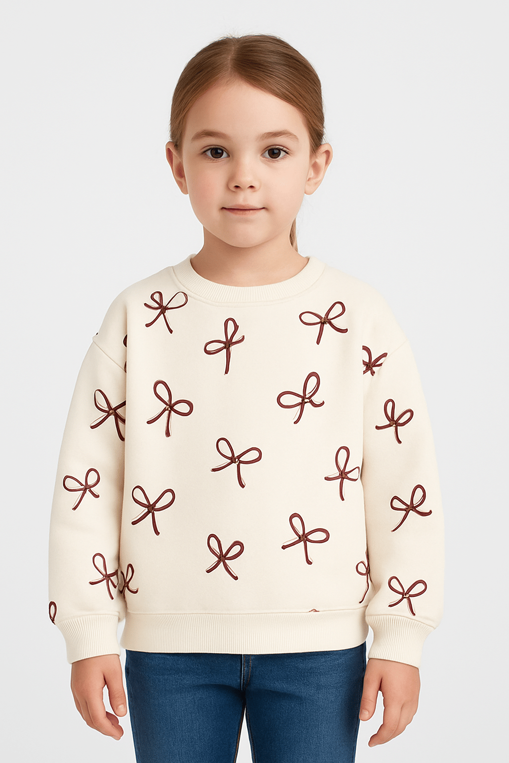     			HARPITA Pack of 1 Baby Girls Fleece Sweatshirt ( Cream )