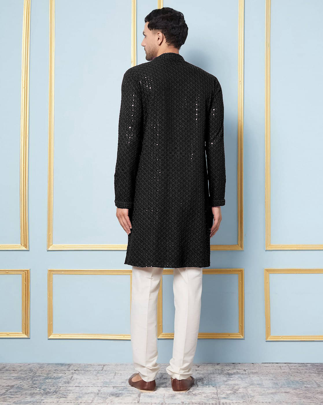 Indian Poshakh Black Cotton Blend Men's Regular Kurta ( Pack of 1 ) Indian Poshakh Black Cotton Blend Men's Regular Kurta ( Pack of 1 )
