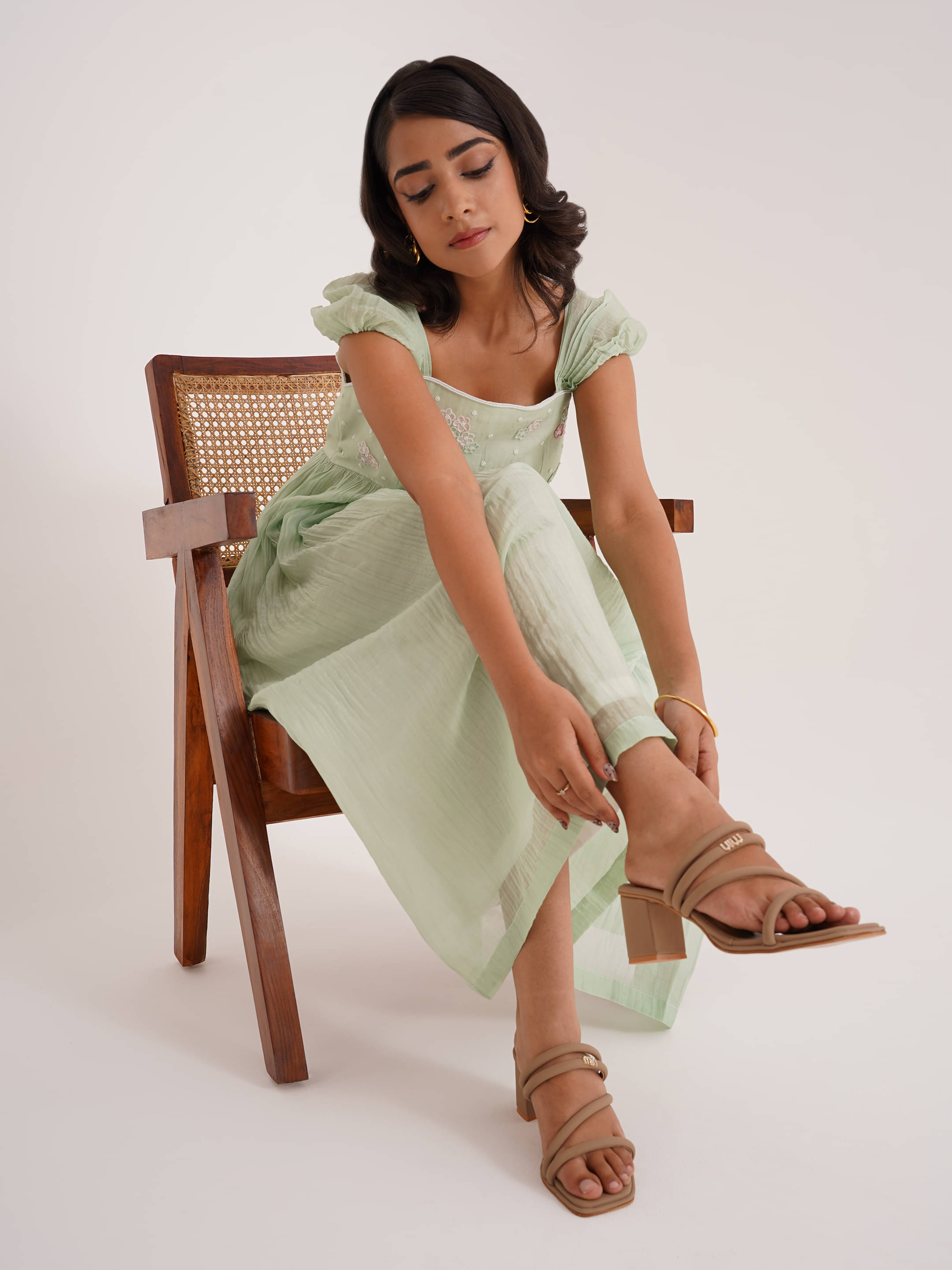     			JM Looks Beige Women's Sandal Heels
