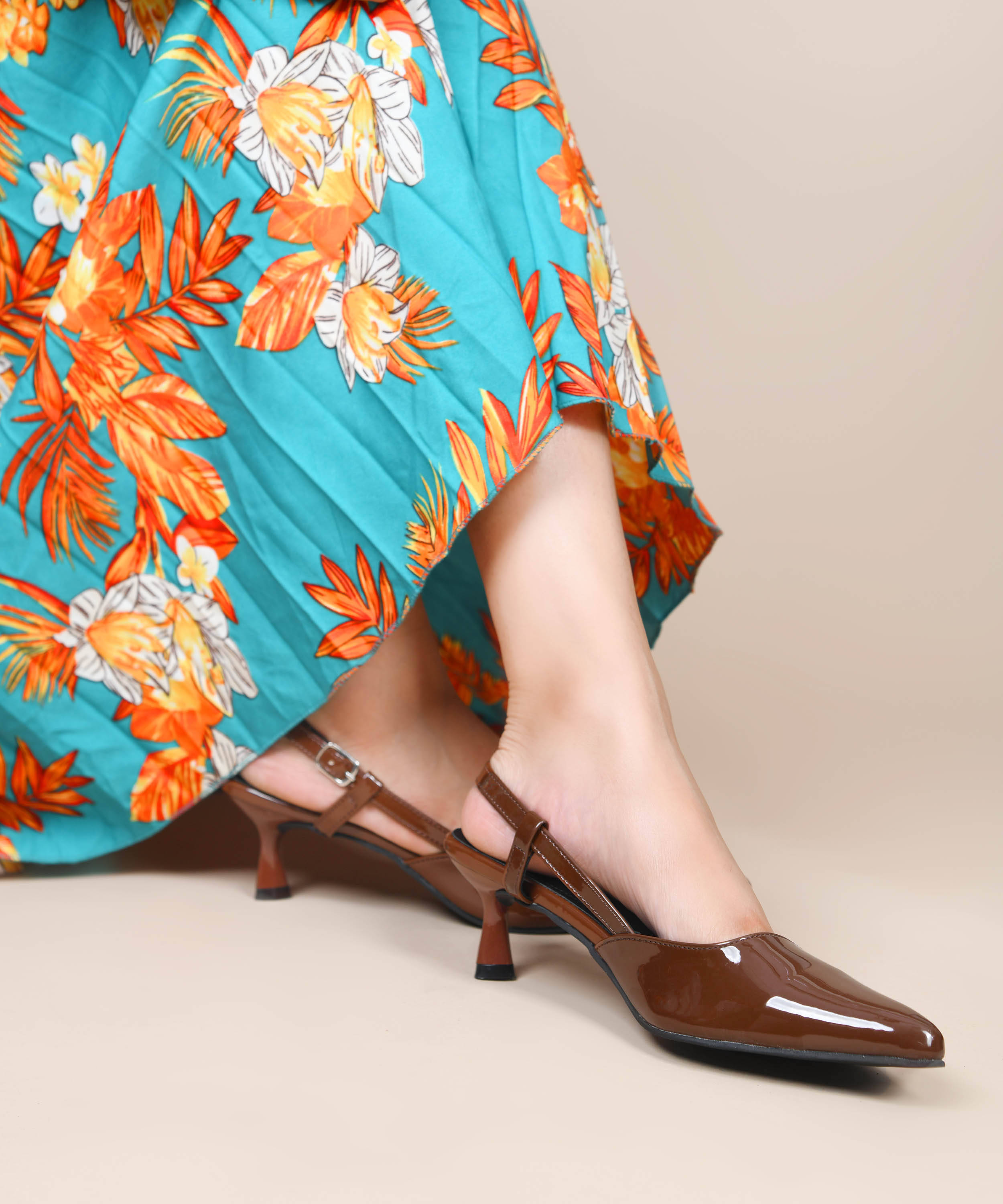     			JM Looks Brown Women's Pumps Heels