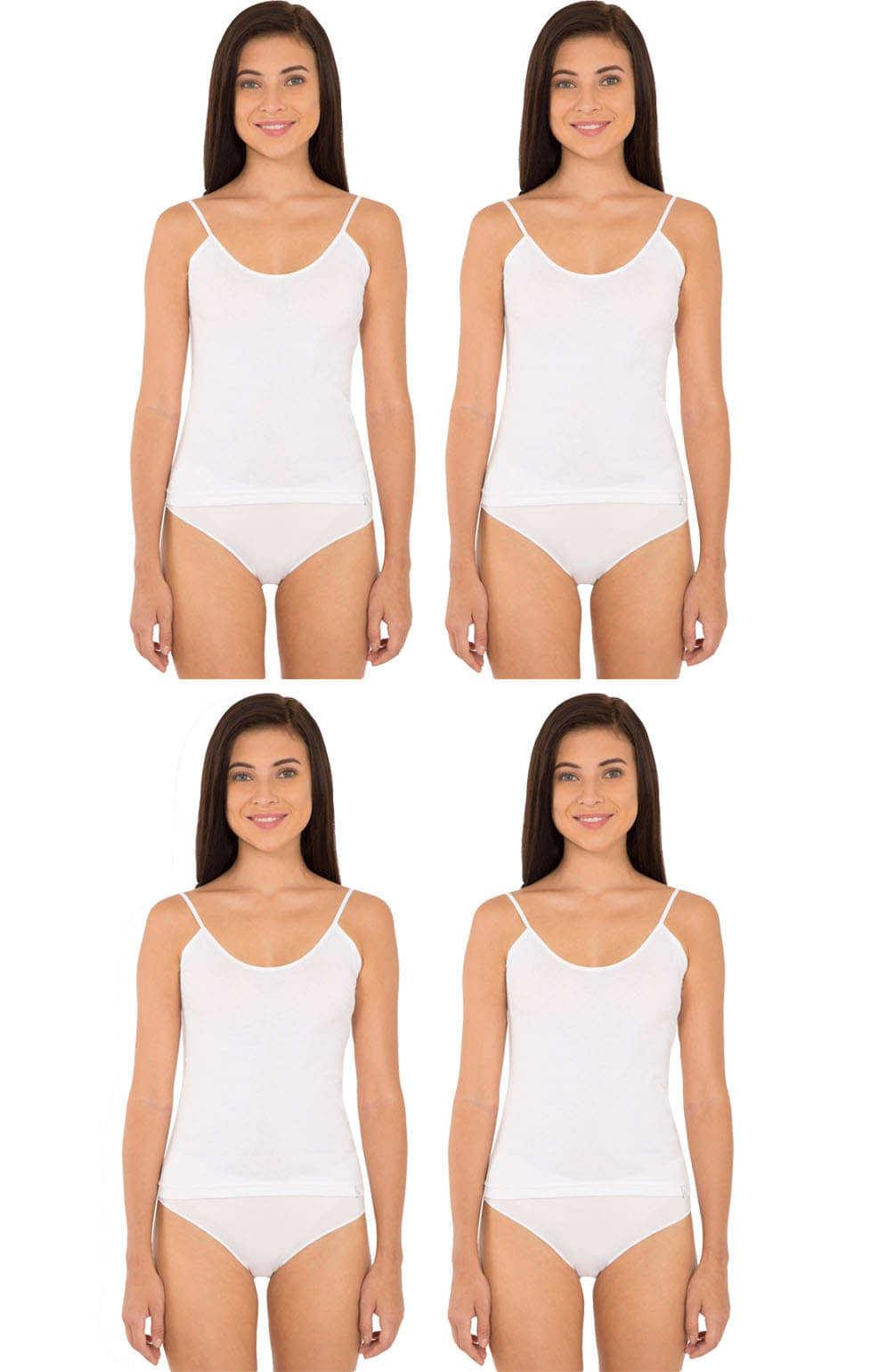     			Jockey Women Cotton Camisoles ( White )