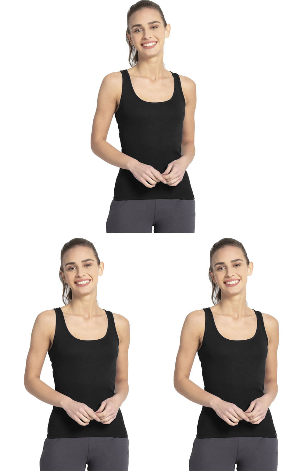 Jockey Women Cotton Tank Top ( Black )     			Jockey Women Cotton Tank Top ( Black )