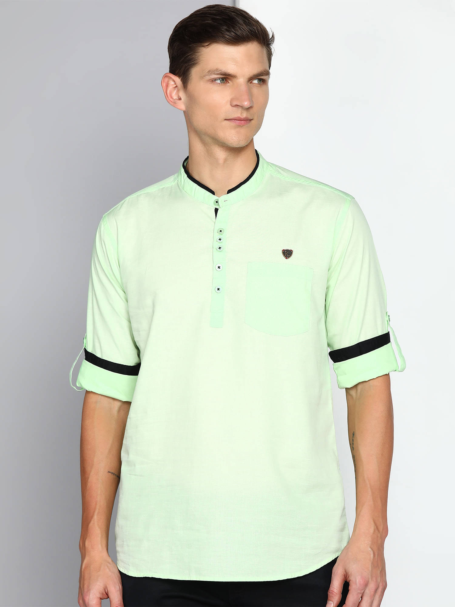 Kuons Avenue Green Linen Men's Regular Kurta ( Pack of 1 ) Kuons Avenue Green Linen Men's Regular Kurta ( Pack of 1 )