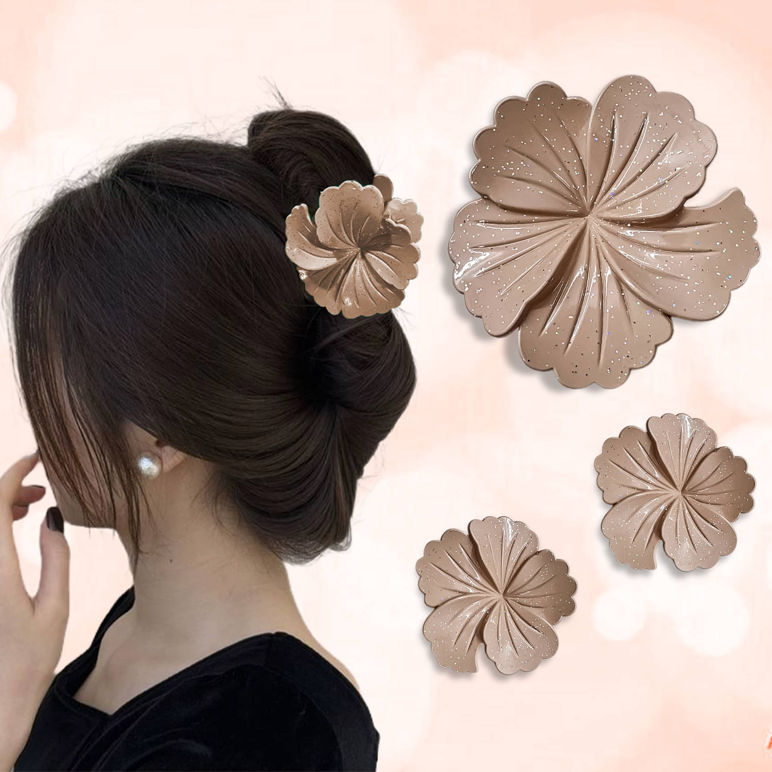     			LYKAA Light Brown Clutcher ( Pack of 3 )