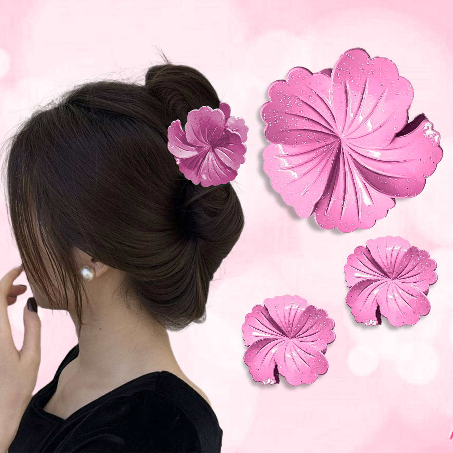     			LYKAA Light Pink Clutcher ( Pack of 3 )
