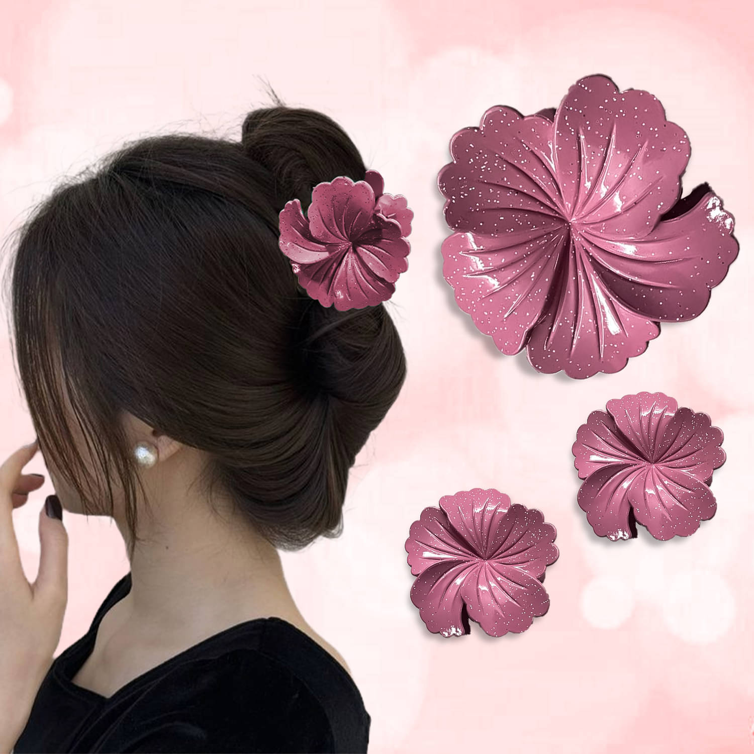     			LYKAA Pink Clutcher ( Pack of 3 )
