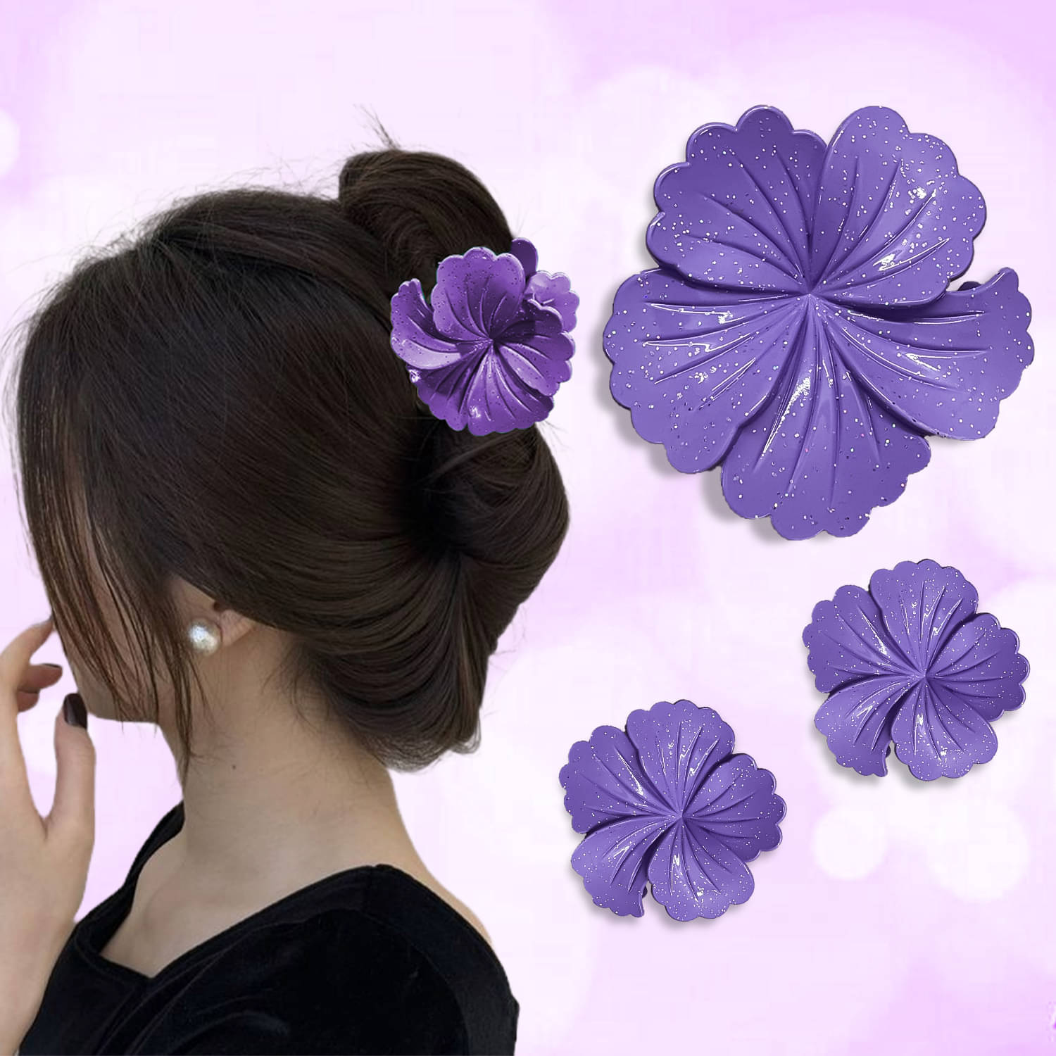     			LYKAA Purple Clutcher ( Pack of 3 )