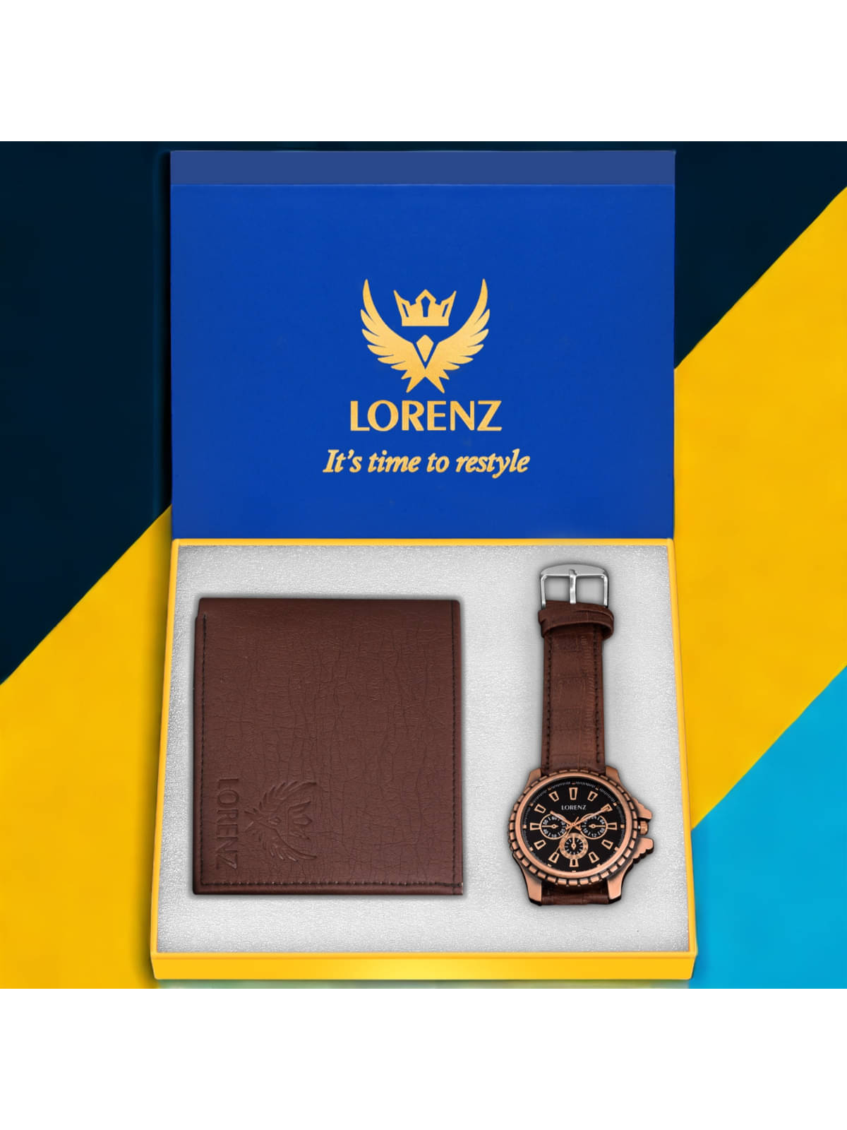     			Lorenz Brown PU Analog Men's Watch