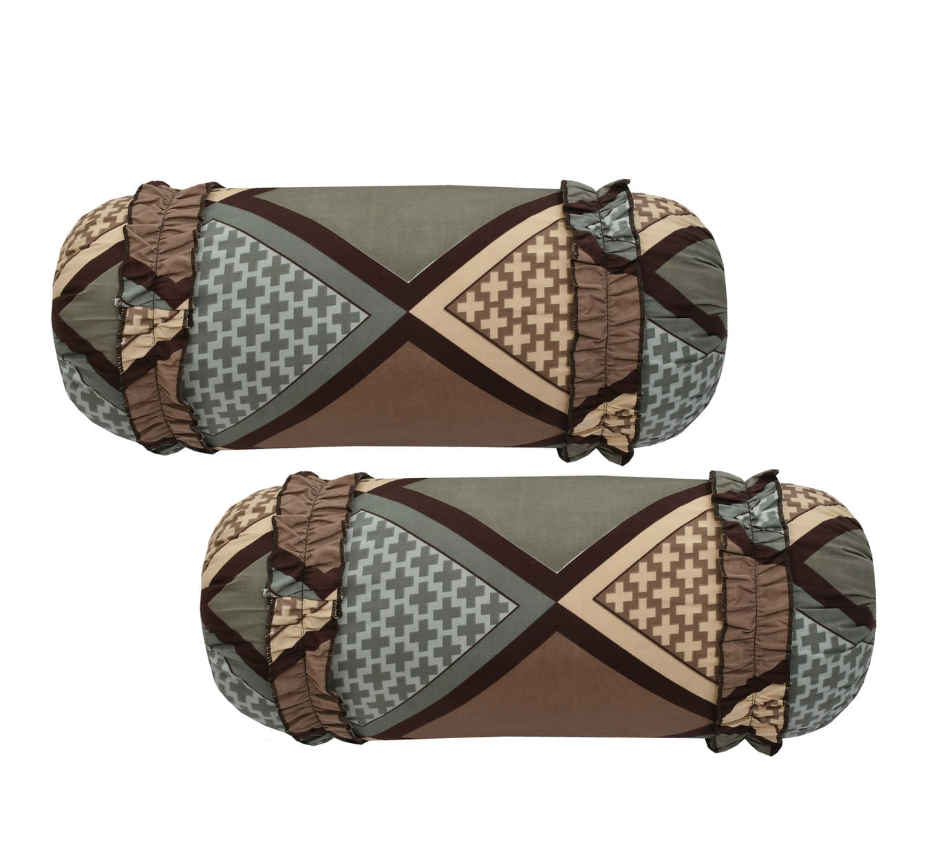 Luxmi Cotton Fabrics Set of 2 Poly Cotton Bolster Covers Luxmi Cotton Fabrics Set of 2 Poly Cotton Bolster Covers