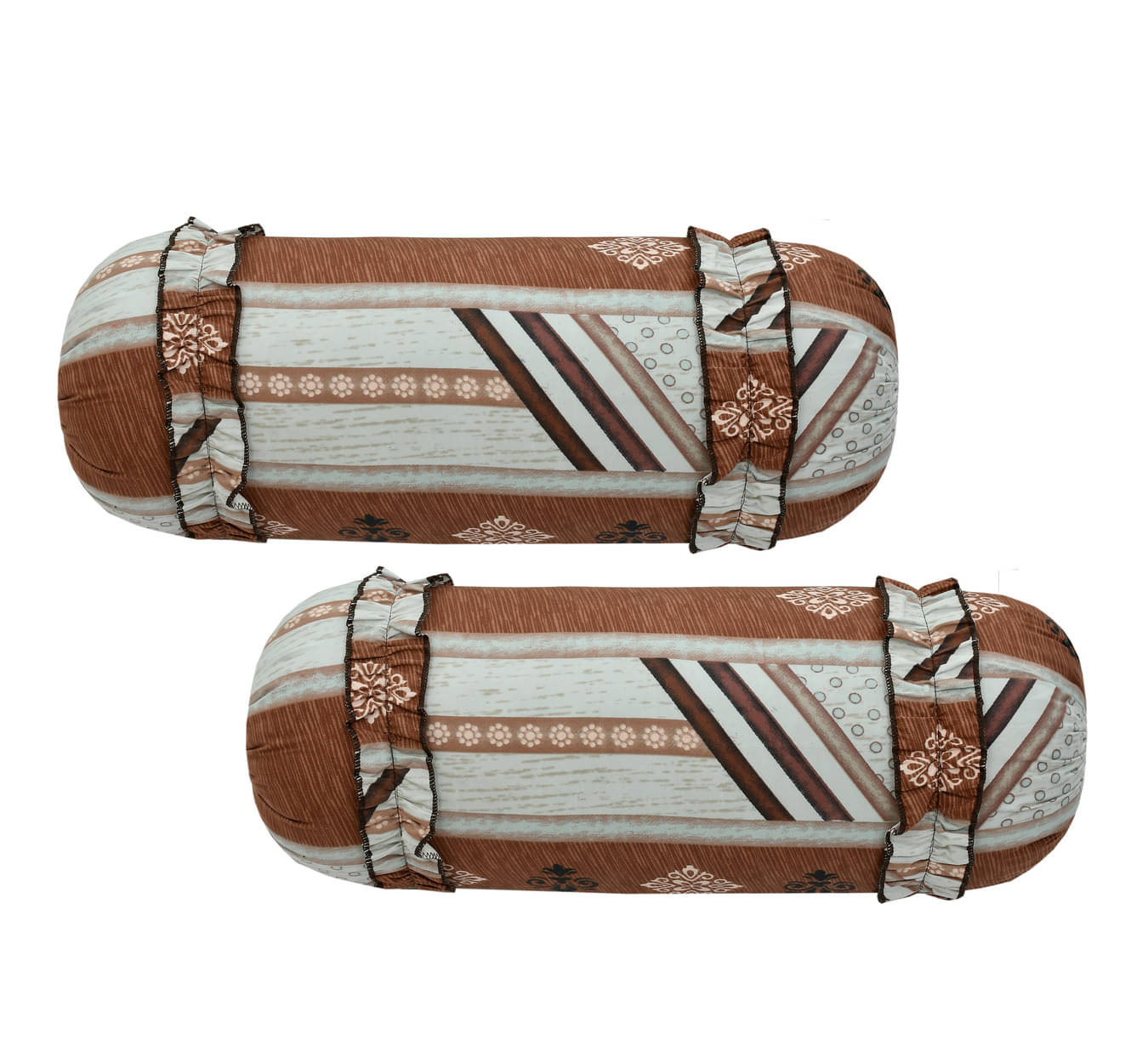 Luxmi Cotton Fabrics Set of 2 Poly Cotton Bolster Covers Luxmi Cotton Fabrics Set of 2 Poly Cotton Bolster Covers