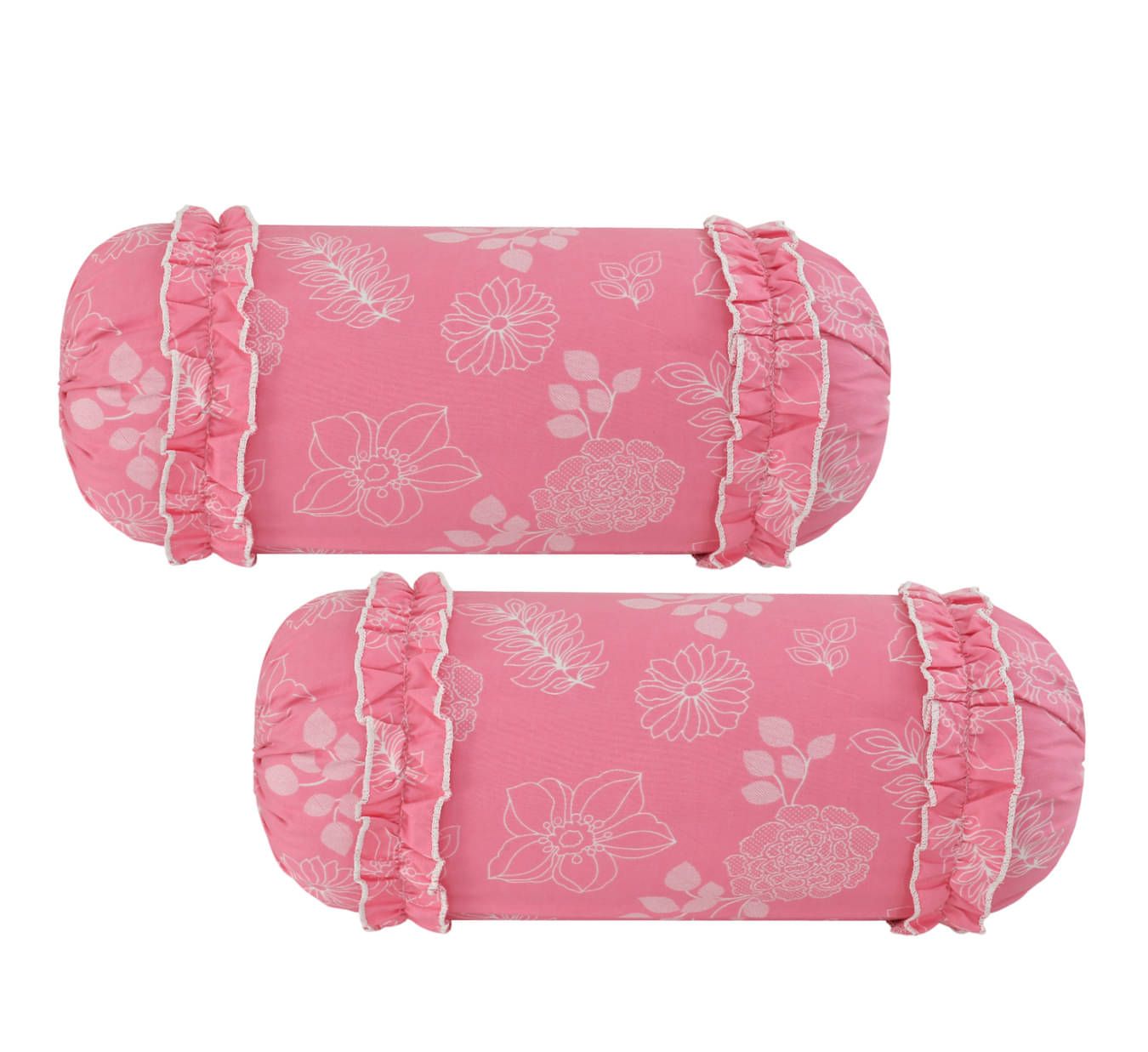 Luxmi Cotton Fabrics Set of 2 Poly Cotton Bolster Covers Luxmi Cotton Fabrics Set of 2 Poly Cotton Bolster Covers