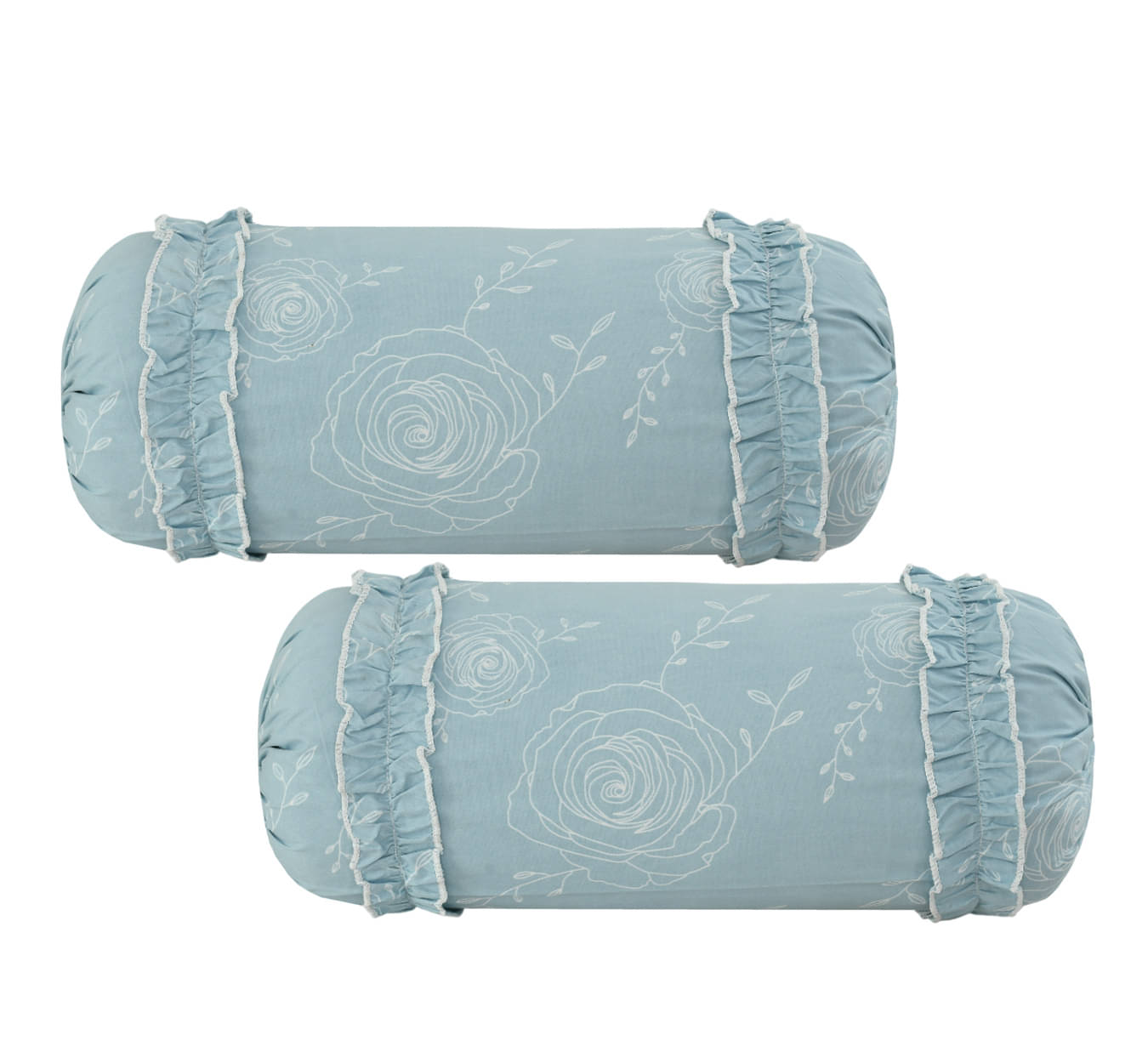 Luxmi Cotton Fabrics Set of 2 Poly Cotton Bolster Covers Luxmi Cotton Fabrics Set of 2 Poly Cotton Bolster Covers