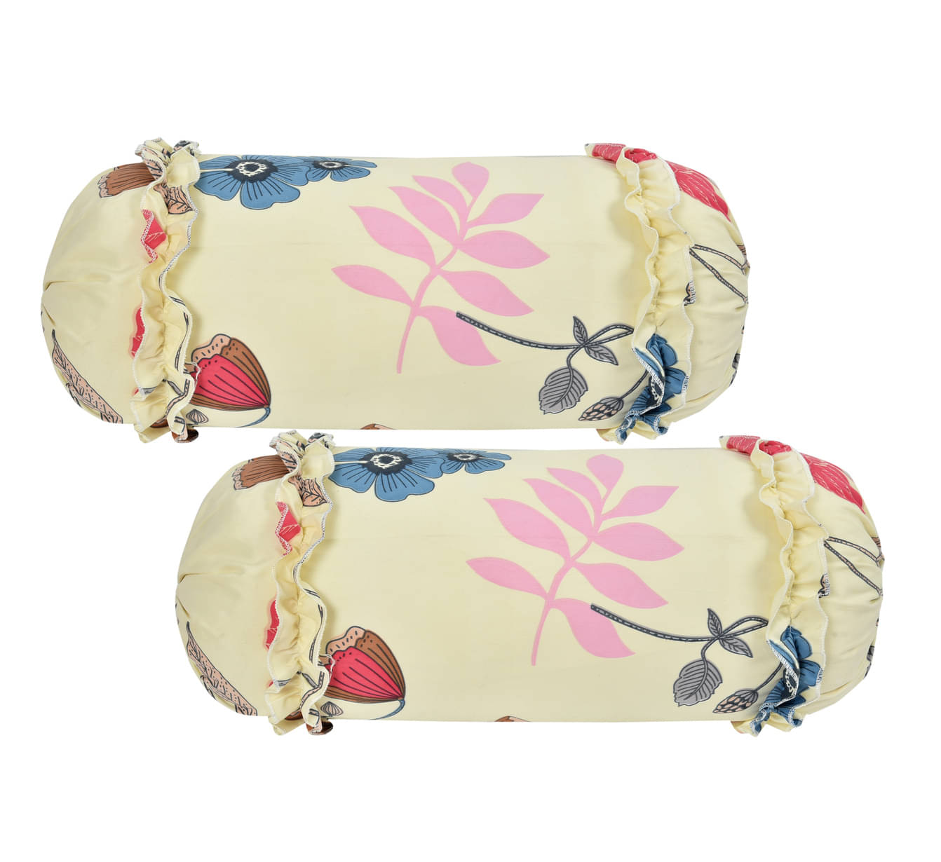Luxmi Cotton Fabrics Set of 2 Poly Cotton Bolster Covers Luxmi Cotton Fabrics Set of 2 Poly Cotton Bolster Covers