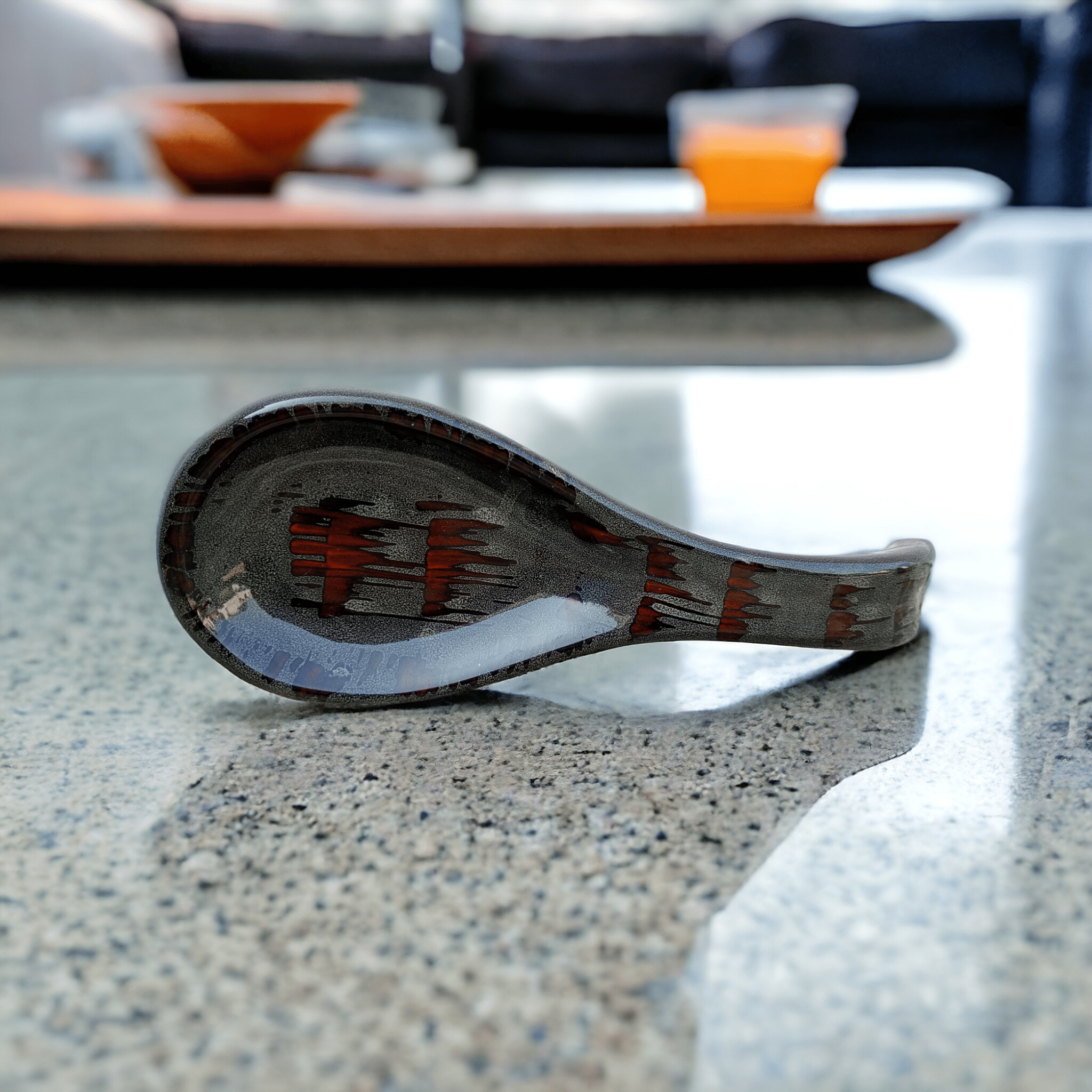     			Malaikah Red Spoon Rest Ceramic Table Spoon Red ( Pack of 1 )