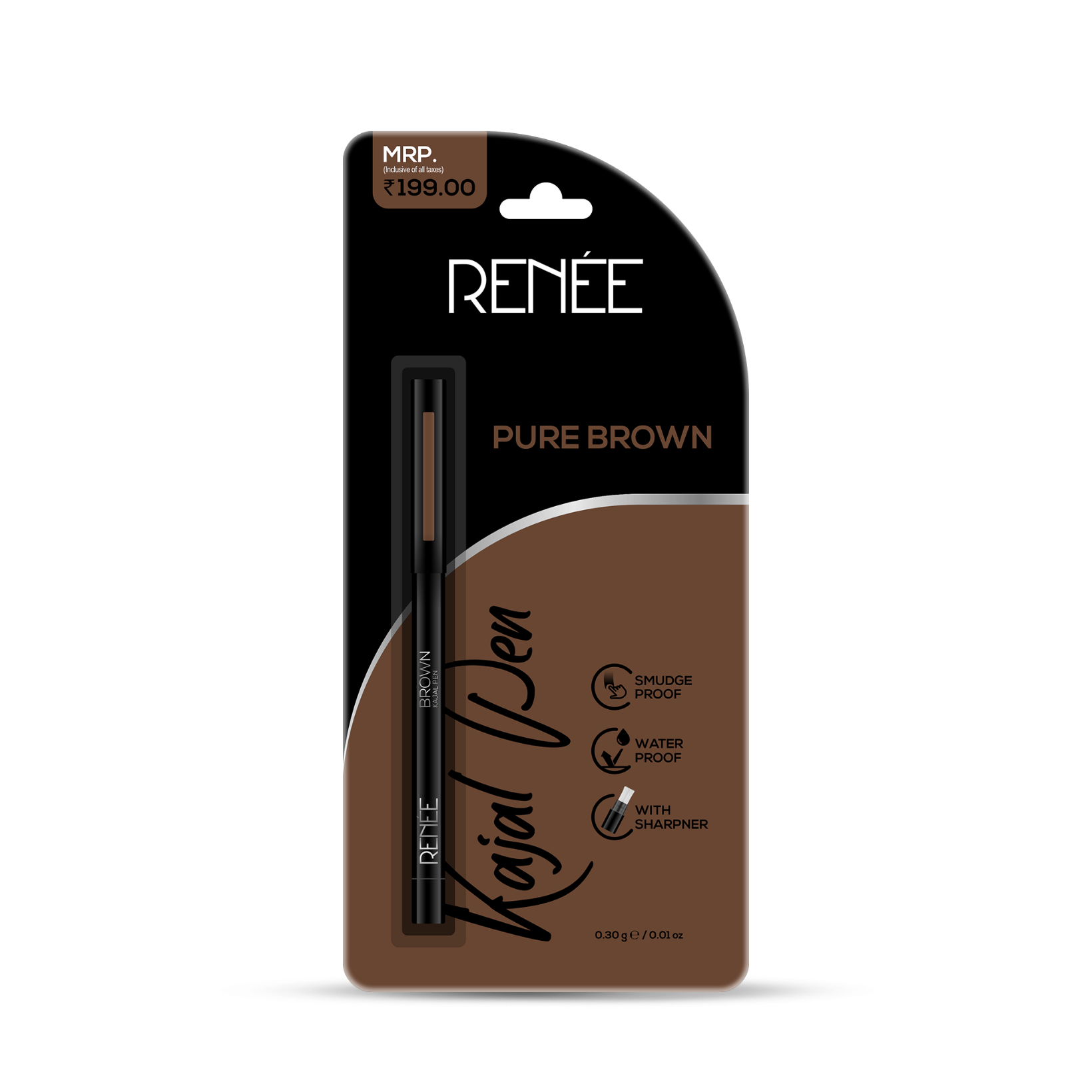     			Renee Brown Matte Kajal 10 g Pencil ( Pack of 1 )