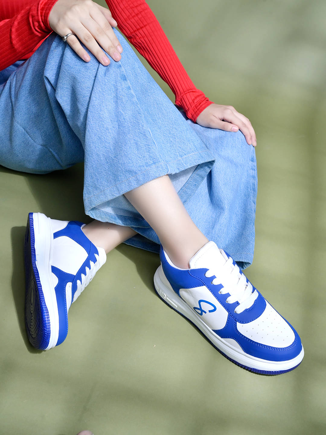     			Shoetopia Blue Women's Sneakers