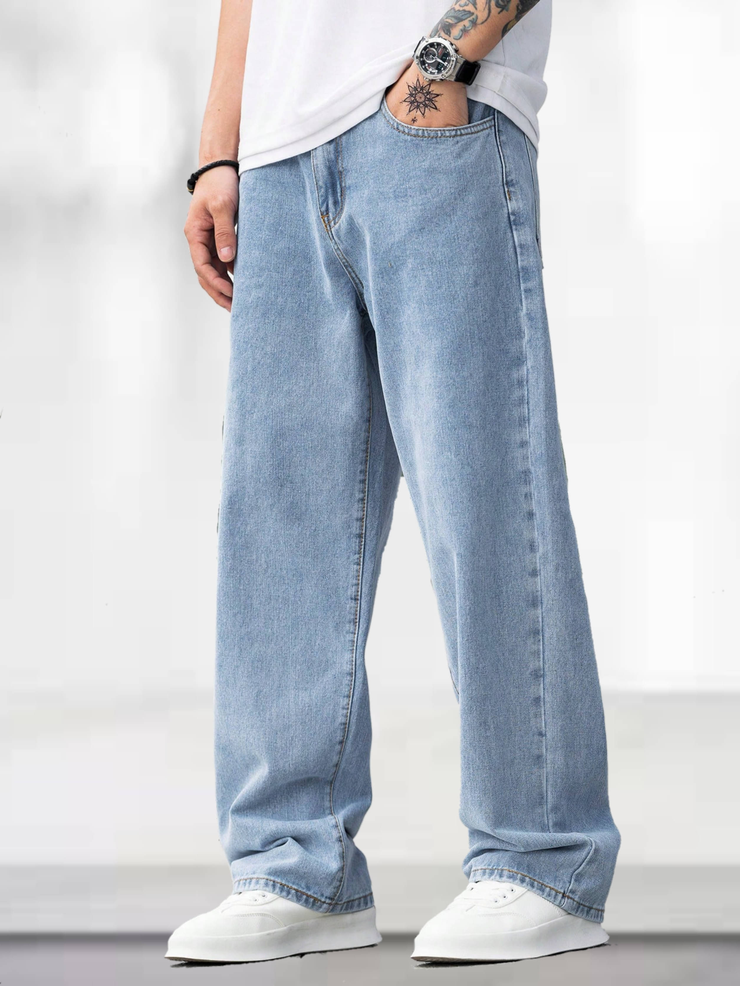 TIDDA Clean Look Men's Jeans - Light Blue ( Pack of 1 ) TIDDA Clean Look Men's Jeans - Light Blue ( Pack of 1 )