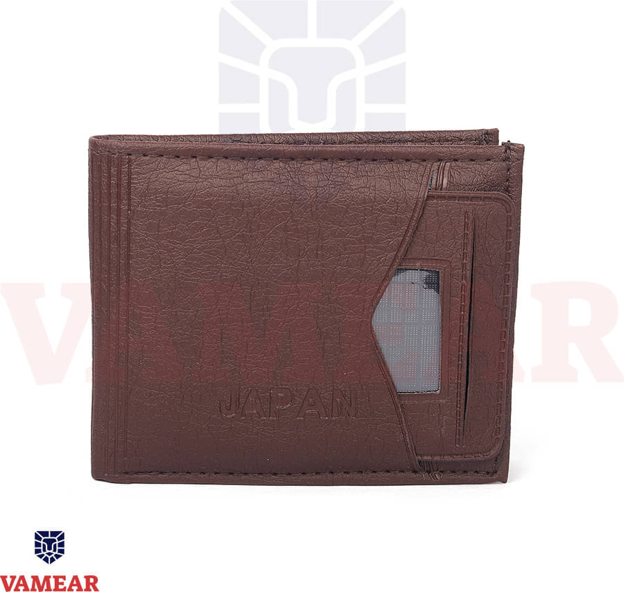     			VAMEAR Faux Leather Self Design Men's Two Fold Wallet With 8 Slots For Card ( Brown , Pack of 1 )