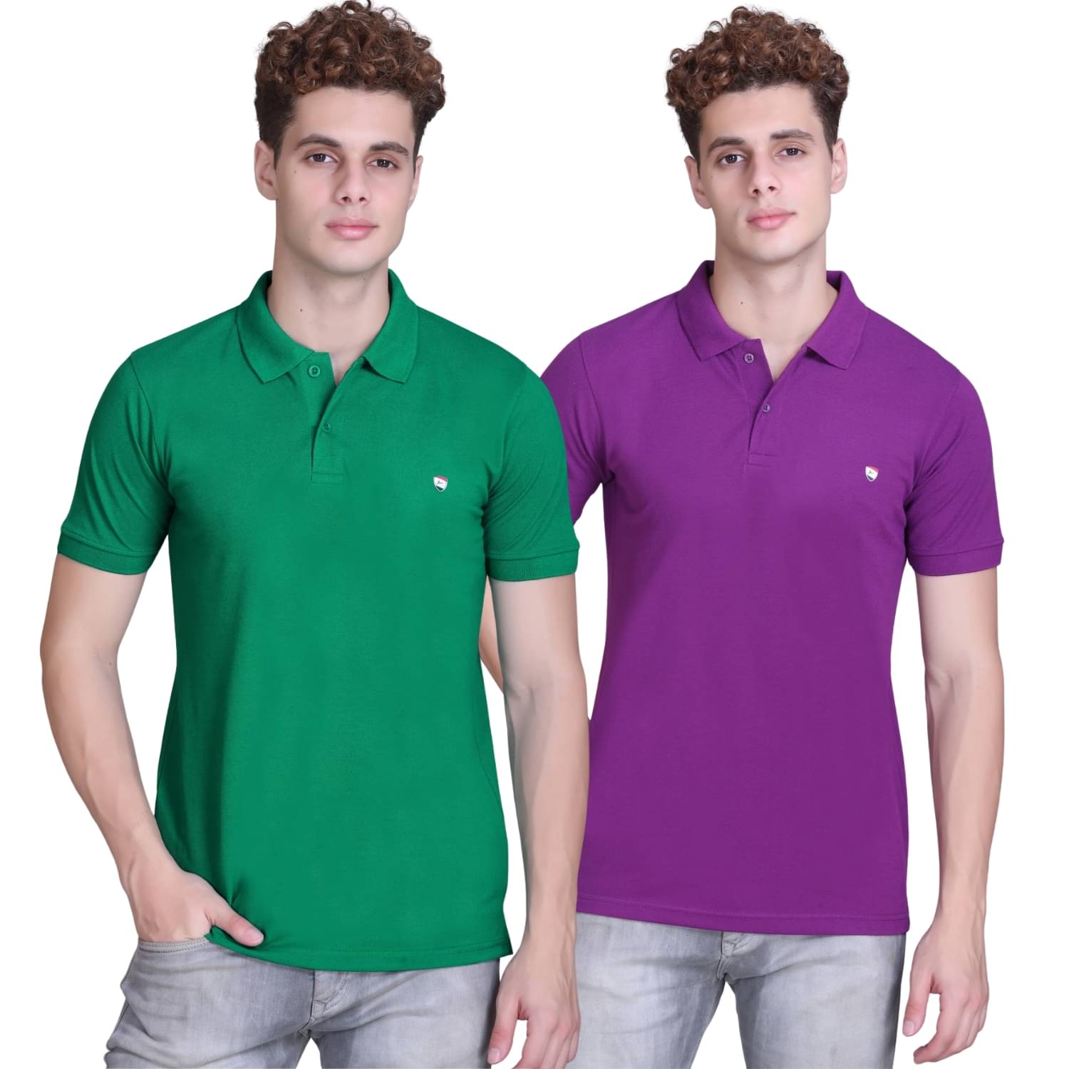 Zeffit Men Cotton Blend Regular Fit Solid Polo T Shirt ( Multicolor7 ) Zeffit Men Cotton Blend Regular Fit Solid Polo T Shirt ( Multicolor7 )