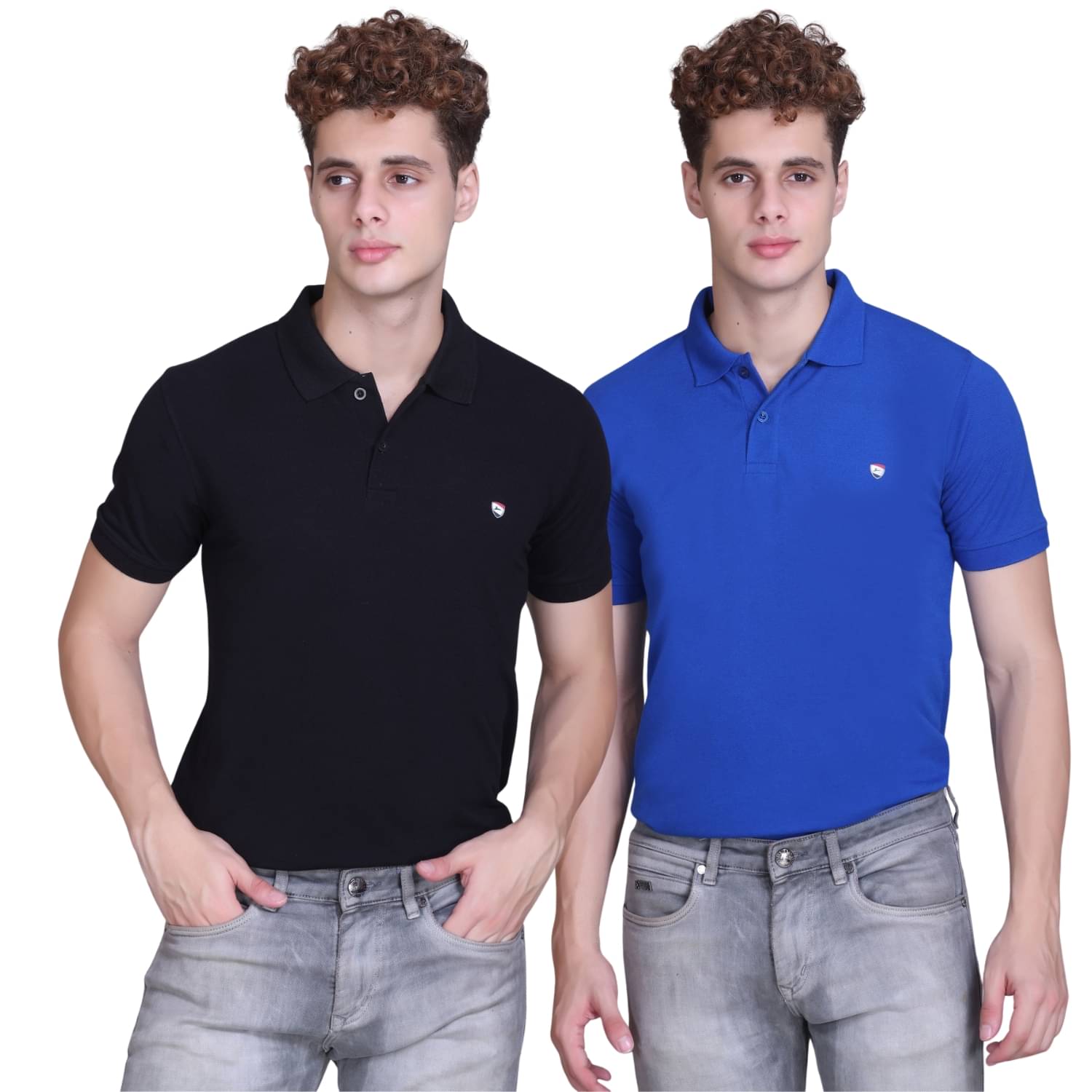 Zeffit Men Cotton Blend Regular Fit Solid Polo T Shirt ( Multicolor3 ) Zeffit Men Cotton Blend Regular Fit Solid Polo T Shirt ( Multicolor3 )