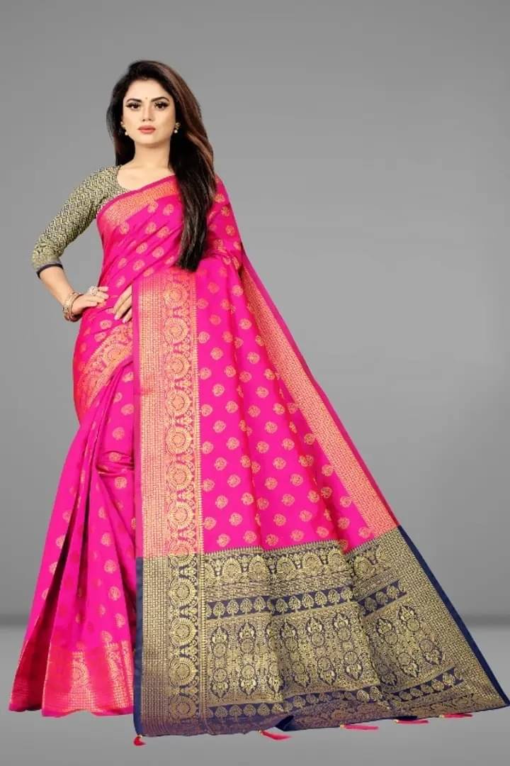 fab woven Art Silk Woven Design Kanjeevaram Sarees With Unstitched Blouse Piece ( Rani ) fab woven Art Silk Woven Design Kanjeevaram Sarees With Unstitched Blouse Piece ( Rani )