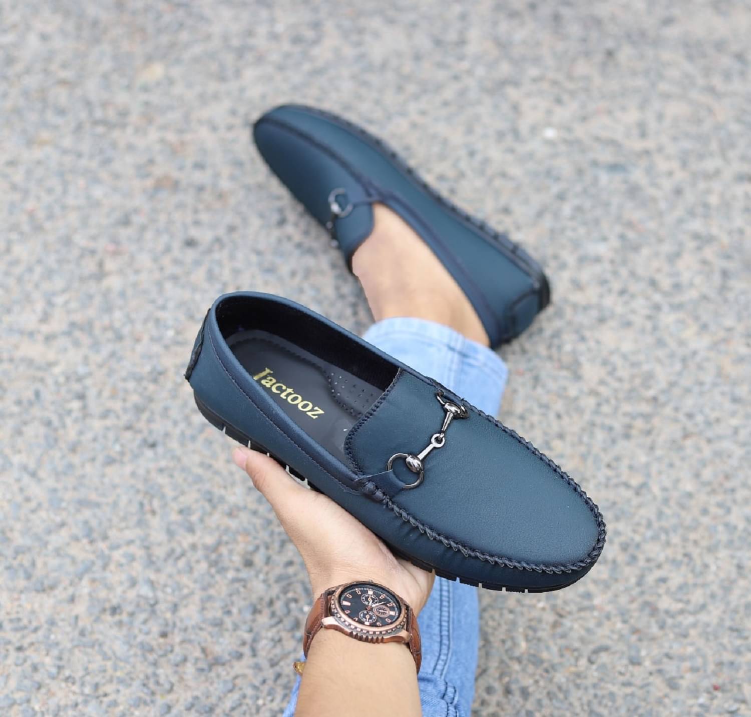     			jactooz Blue Men's Slip on Shoes
