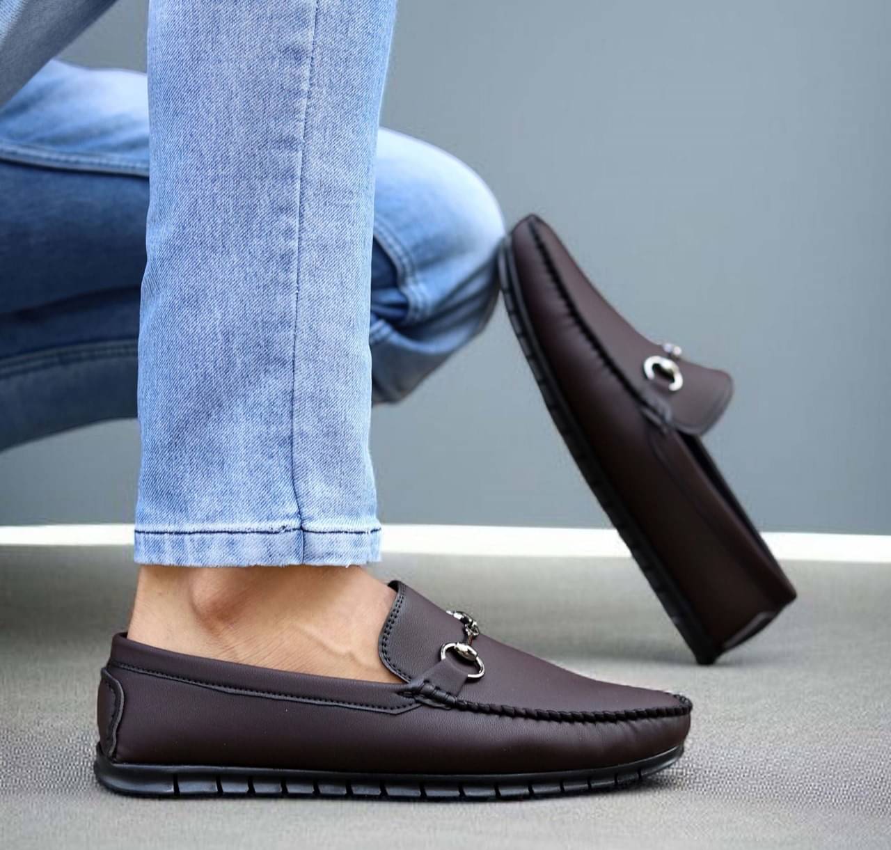     			jactooz Brown Men's Slip on Shoes